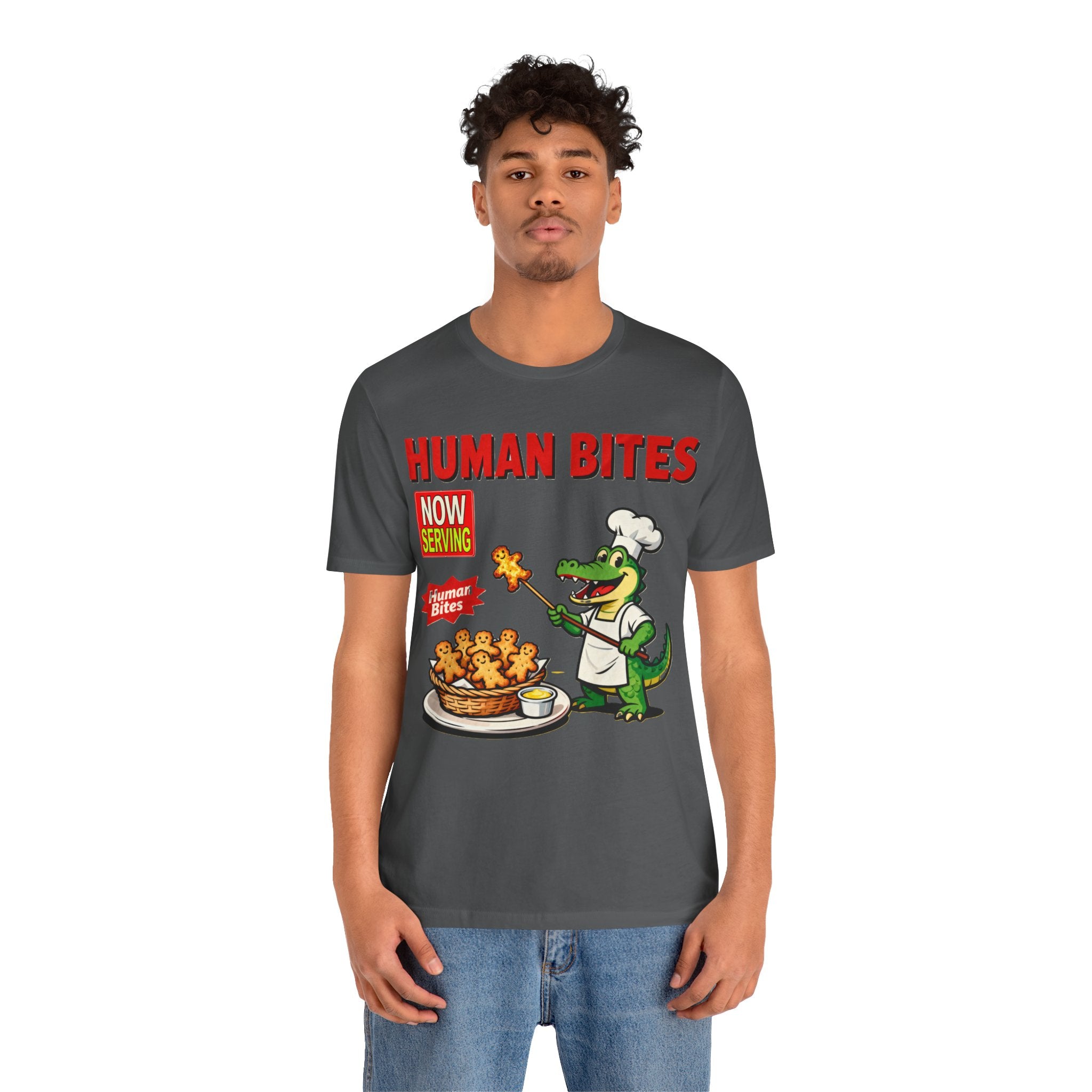Florida Gator “Human Bites” Chef Tee – Funny Alligator Cooking