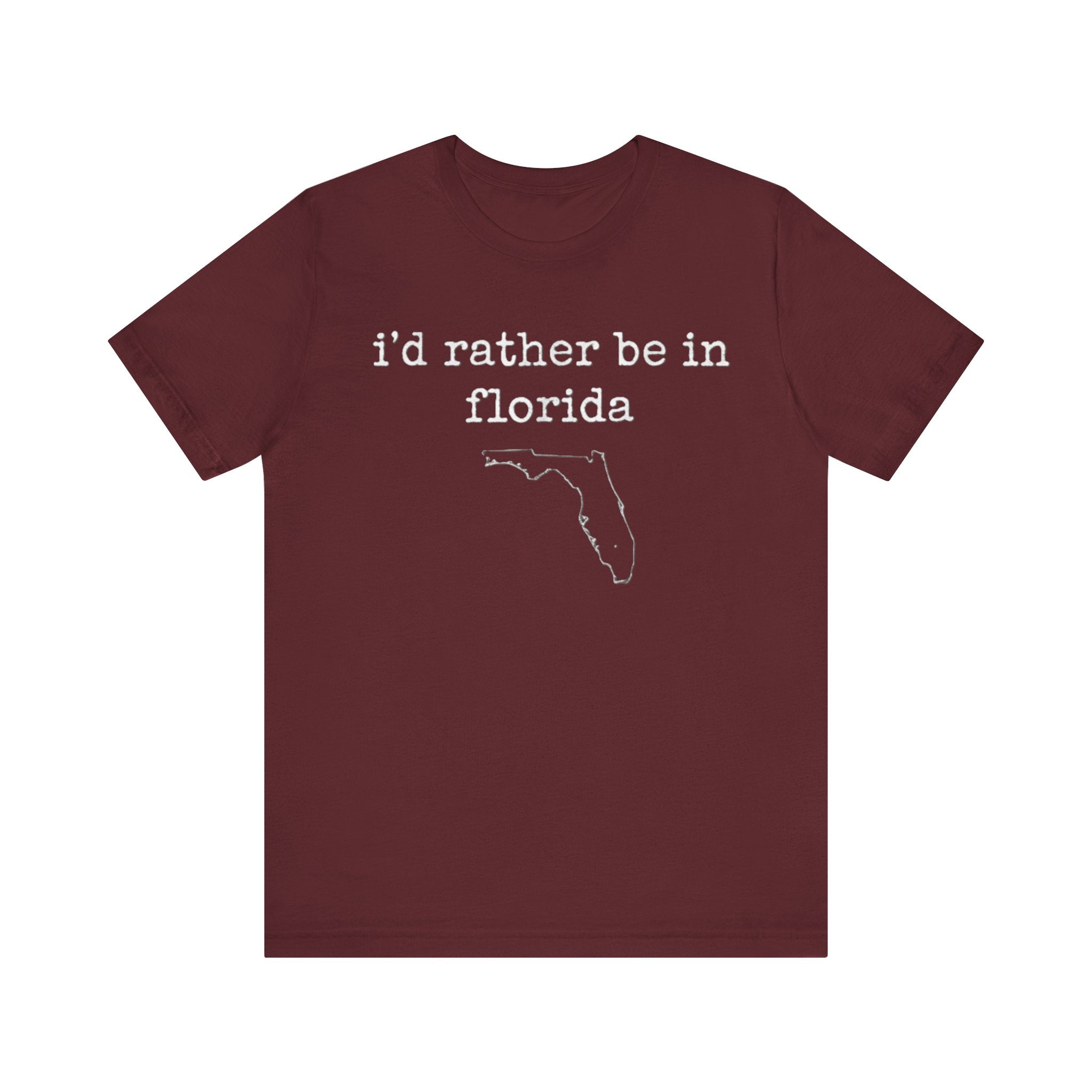 I’d Rather Be in Florida Shirt – Minimalist State Pride Tee | Sunshine State Vacation T-Shirt Please Note: (Sizes may run slightly small)