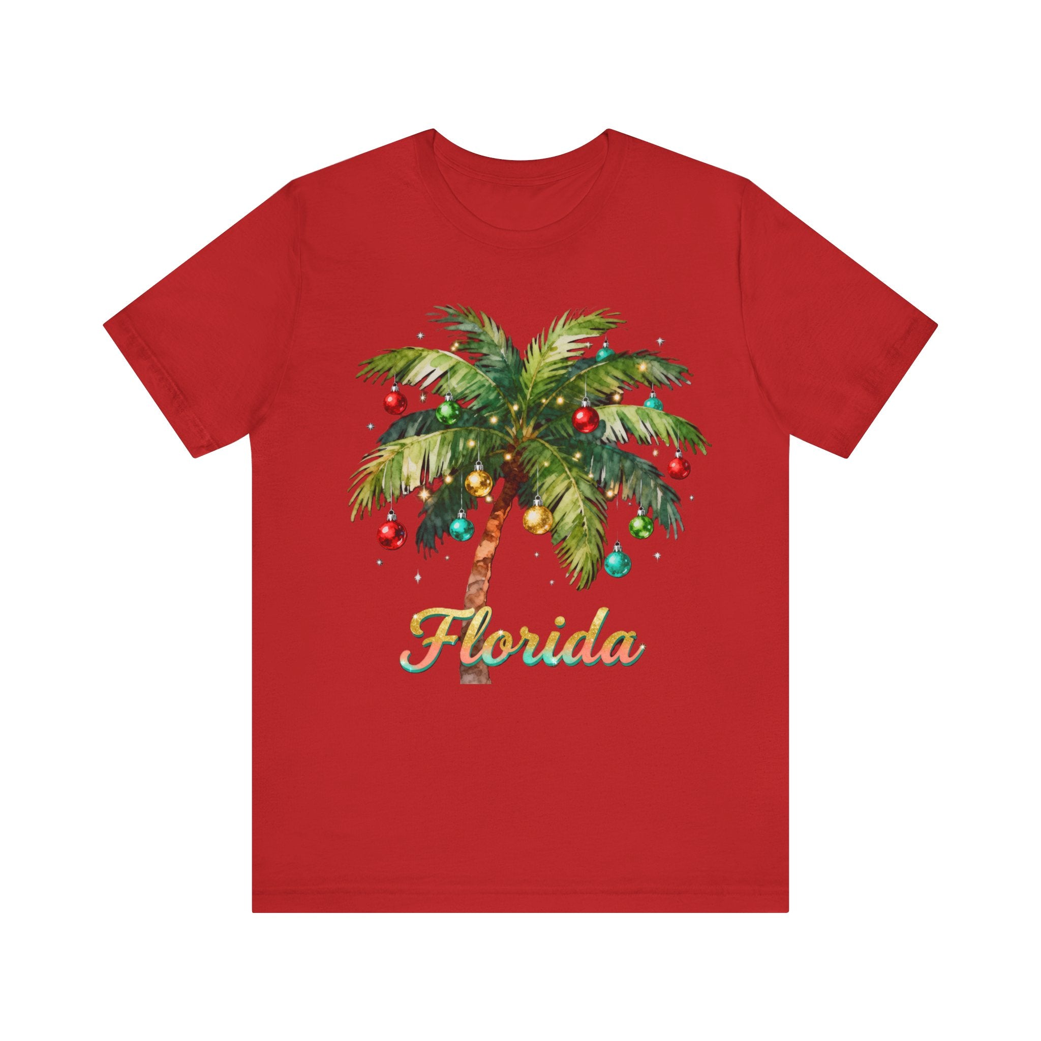 Florida Christmas Palm Tree Shirt – Tropical Holiday Lights Tee