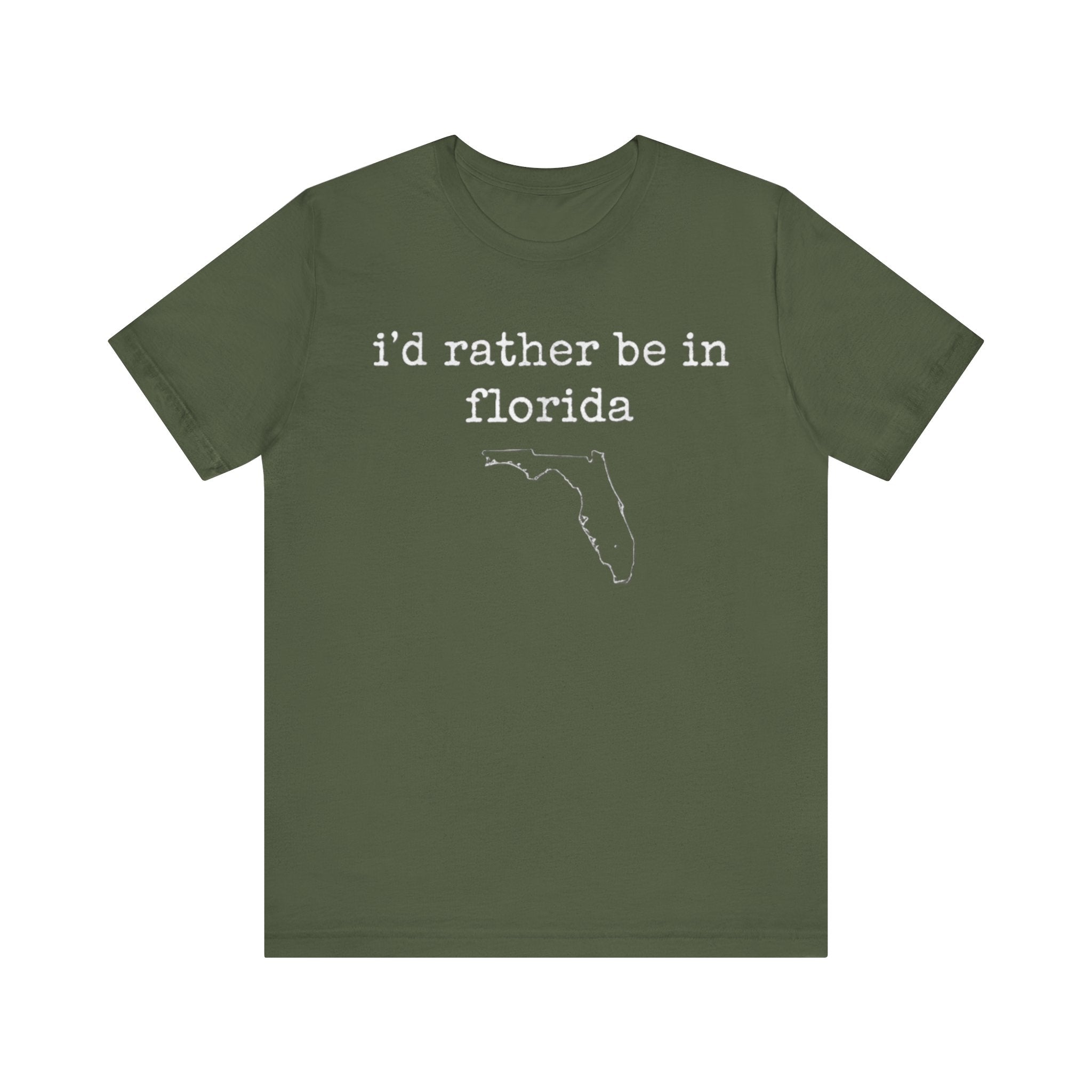 I’d Rather Be in Florida Shirt – Minimalist State Pride Tee | Sunshine State Vacation T-Shirt Please Note: (Sizes may run slightly small)