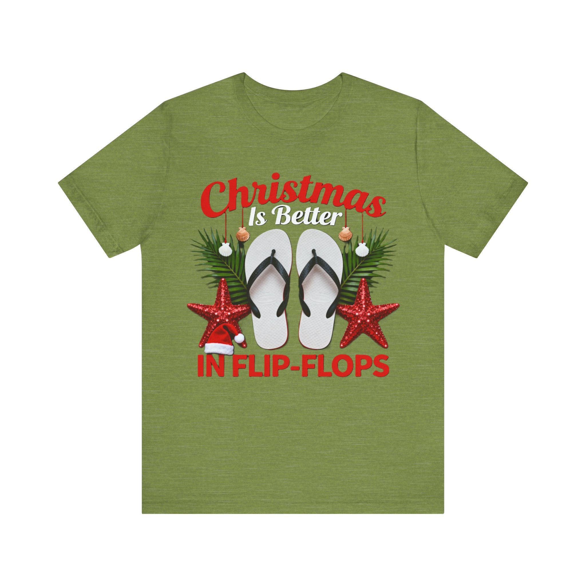 Christmas Is Better in Flip-Flops Shirt – Funny Tropical Holiday Tee | Florida Beach Christmas T-Shirt Please Note: (Sizes may run slightly small)