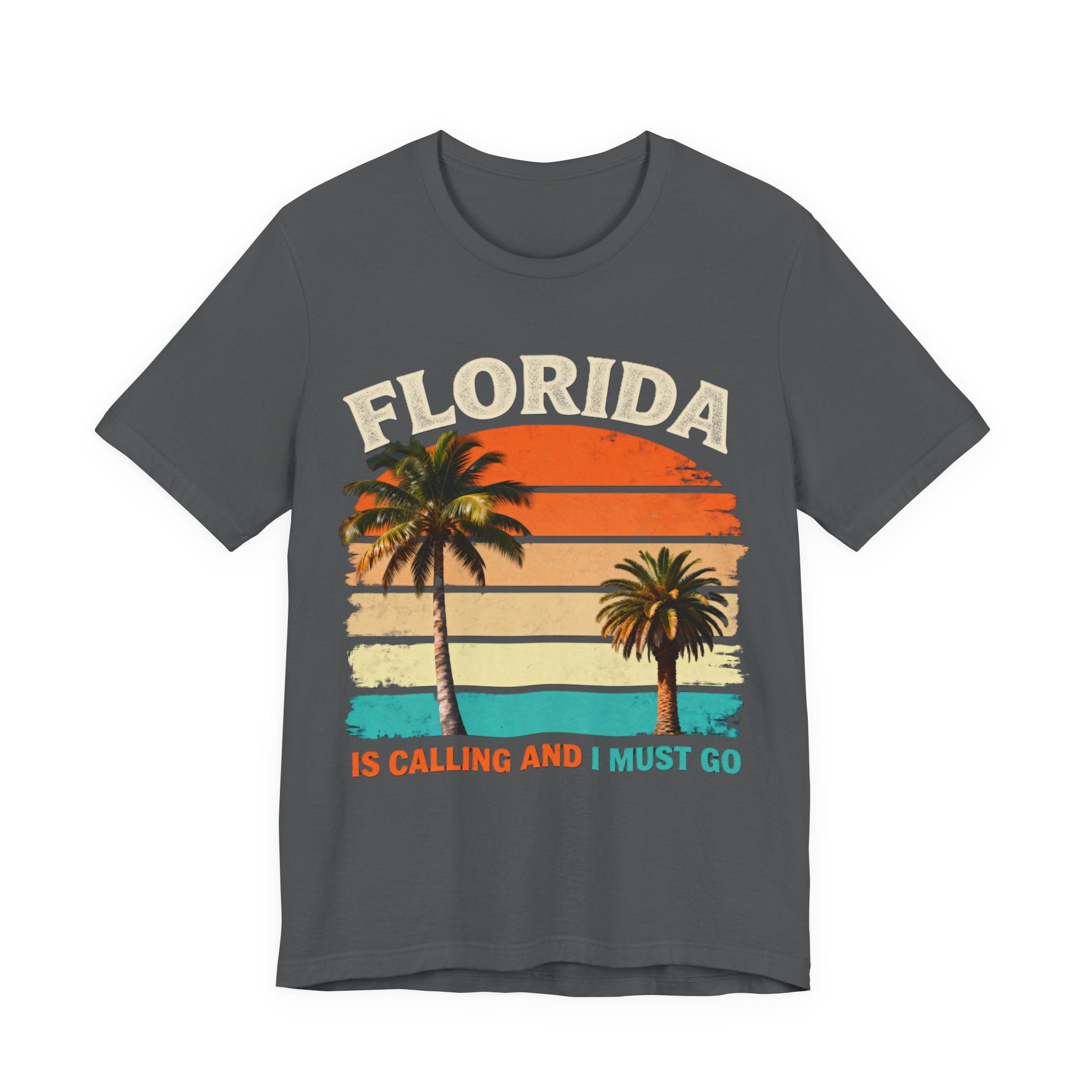 Florida Is Calling and I Must Go Shirt – Vintage Sunset Palm Tree Tee