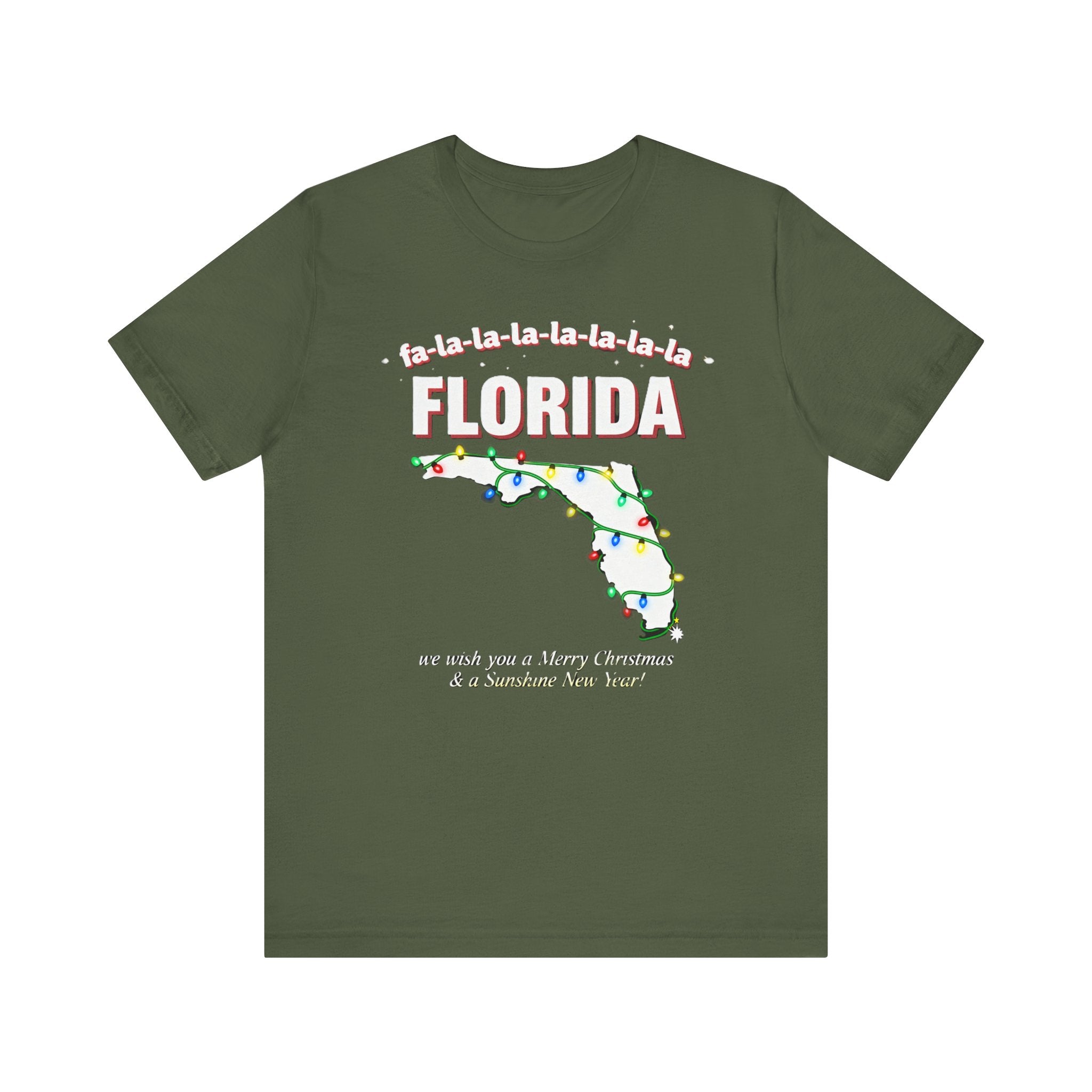 Fa La La La Florida Christmas Shirt – Funny Sunshine State Holiday Tee | Festive Lights & Palm Tree Humor T-Shirt Please Note: (Sizes may run slightly small)