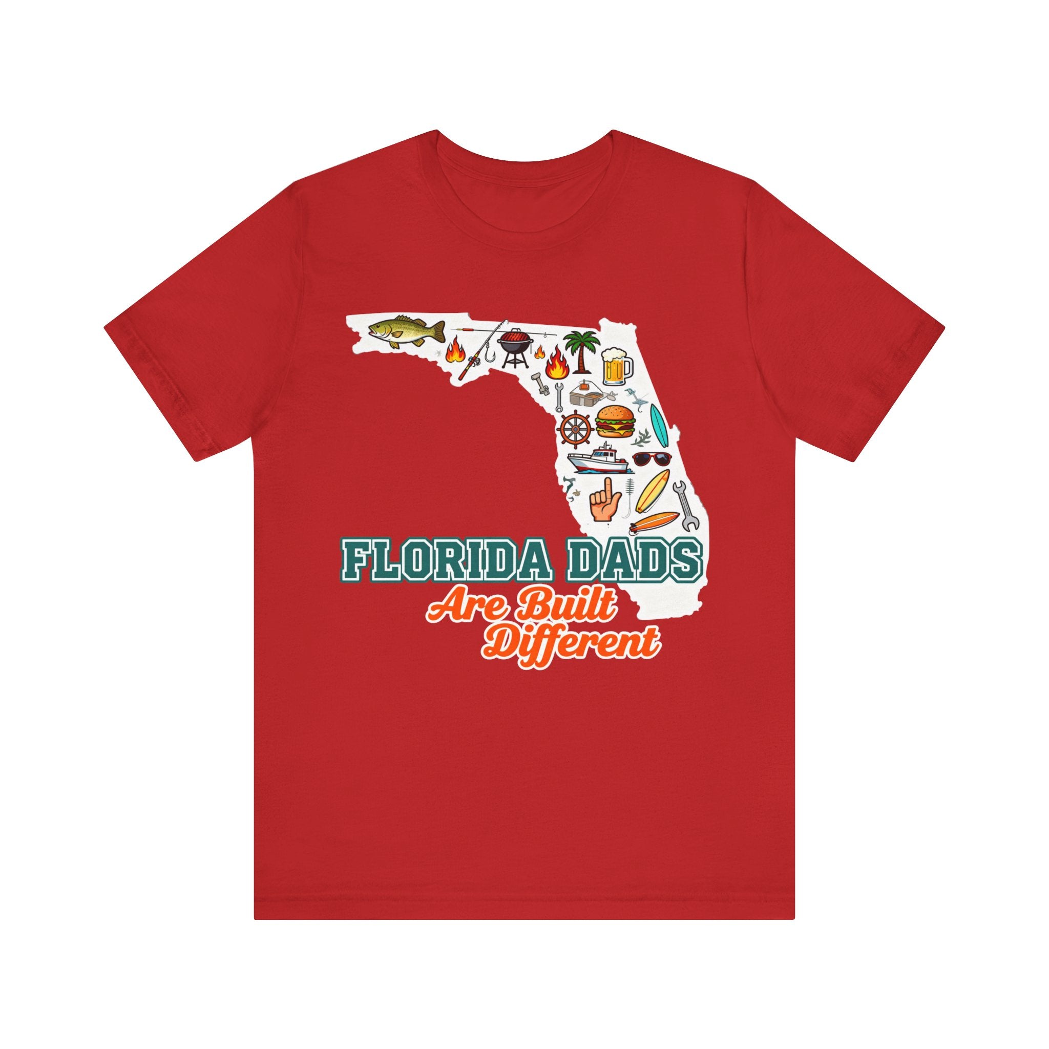 Florida Dads Built Different Shirt – Funny Father’s Day Tee | Fishing, Grilling & Boating Dad T-Shirt Please Note: (Sizes may run slightly small)