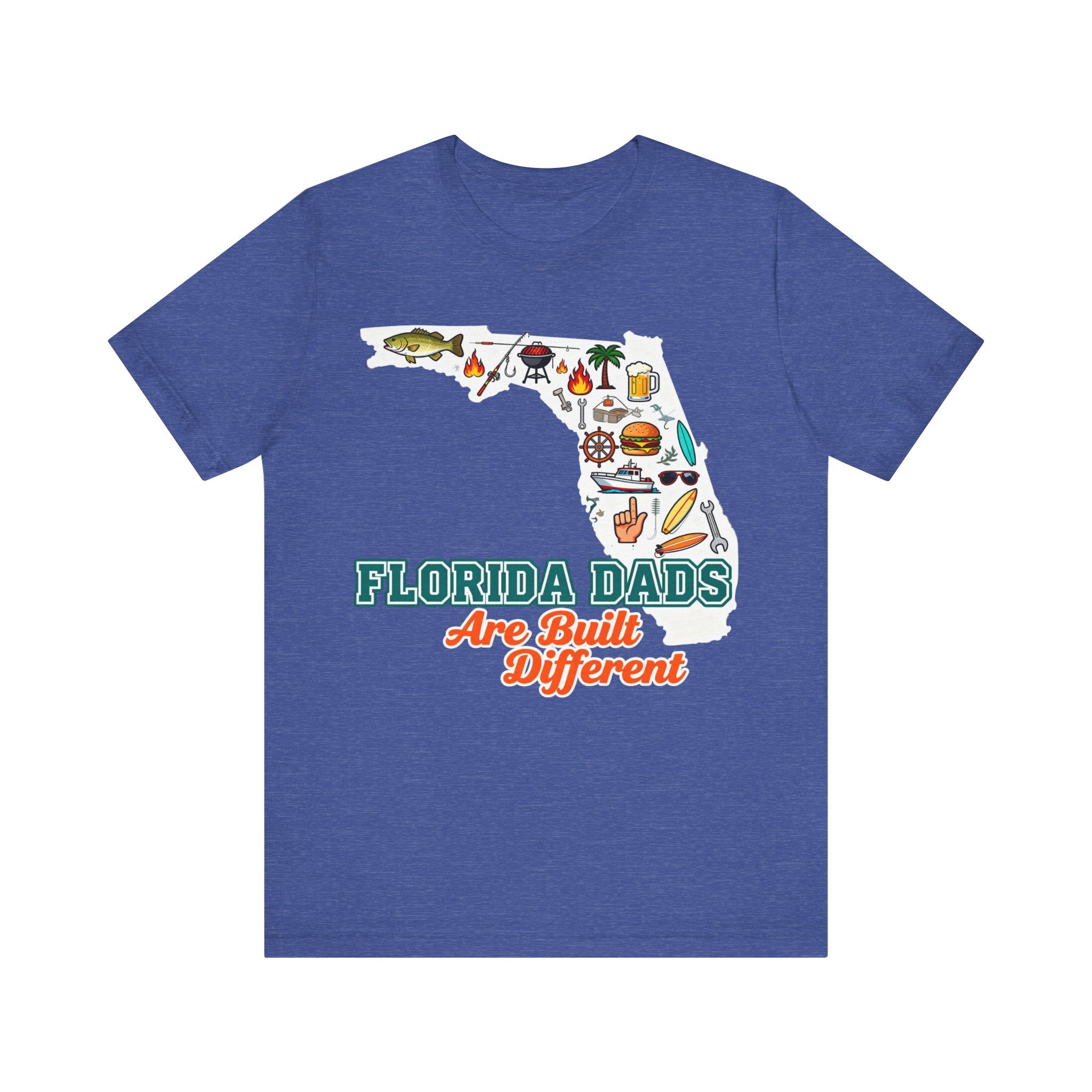 Florida Dads Built Different Shirt – Funny Father’s Day Tee | Fishing, Grilling & Boating Dad T-Shirt Please Note: (Sizes may run slightly small)