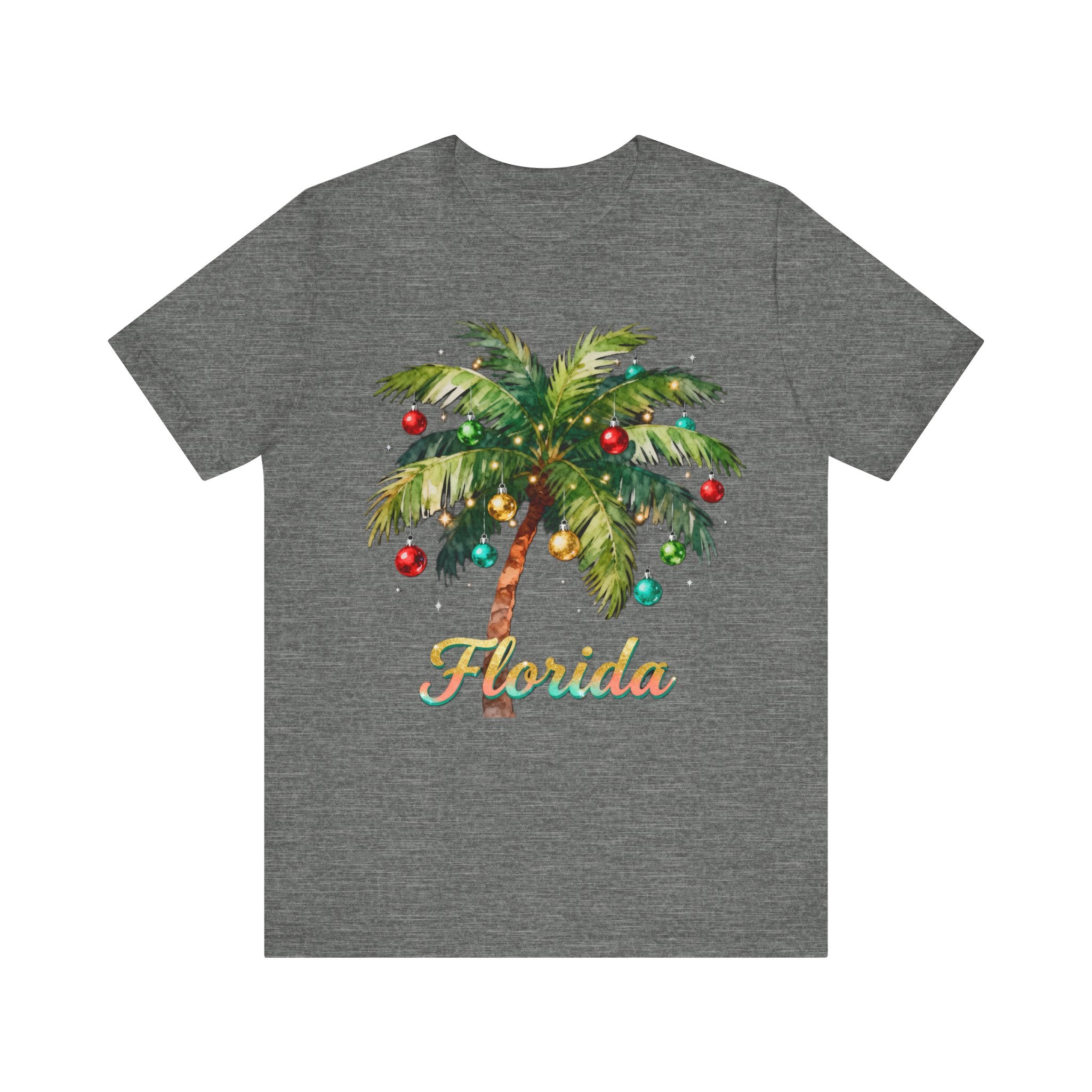 Florida Christmas Palm Tree Shirt – Tropical Holiday Lights Tee