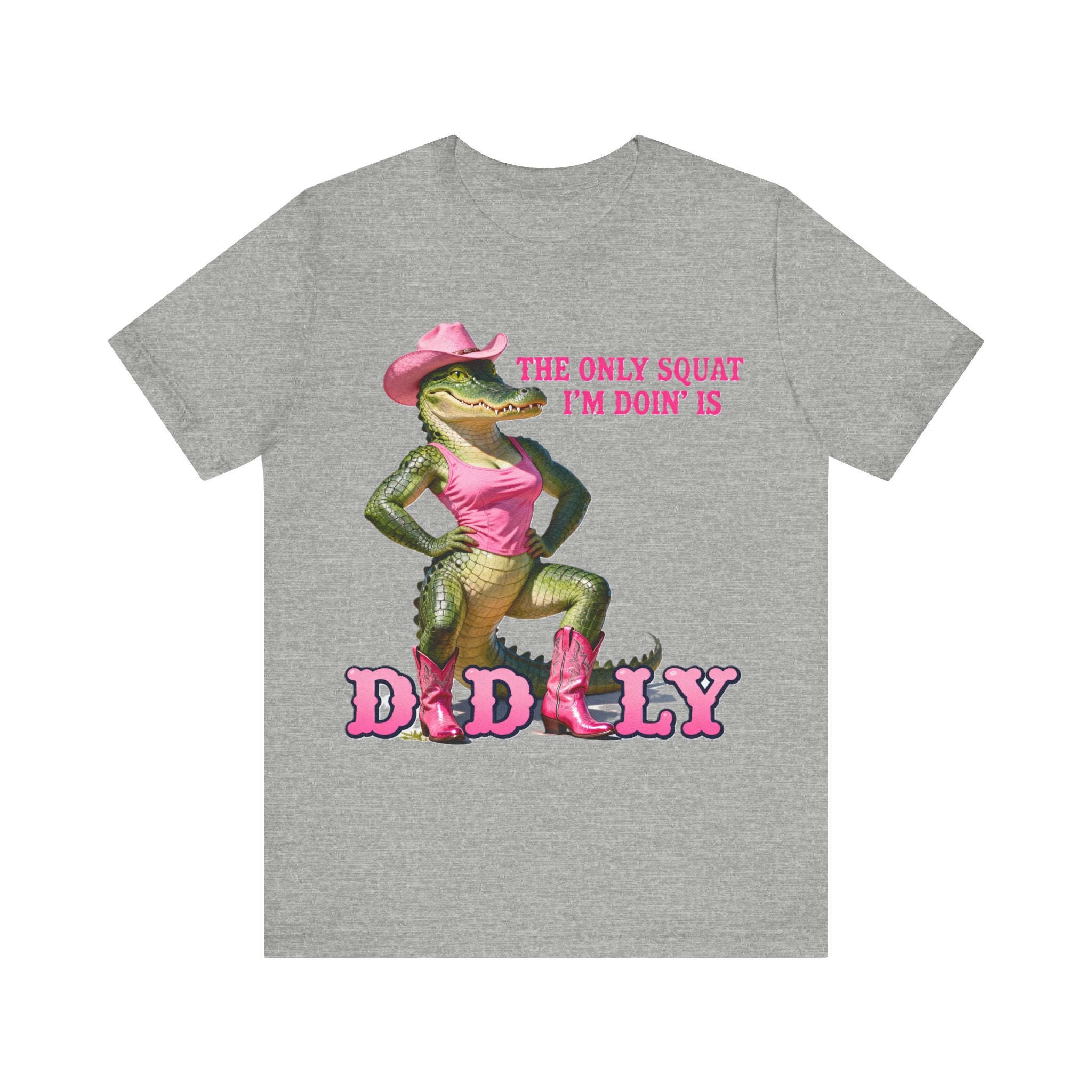 Funny Florida Gator Cowgirl Shirt – “The Only Squat I’m Doin’ Is Diddly” Tee | Southern Sass & Humor T-Shirt Please Note: (Sizes may run slightly small)