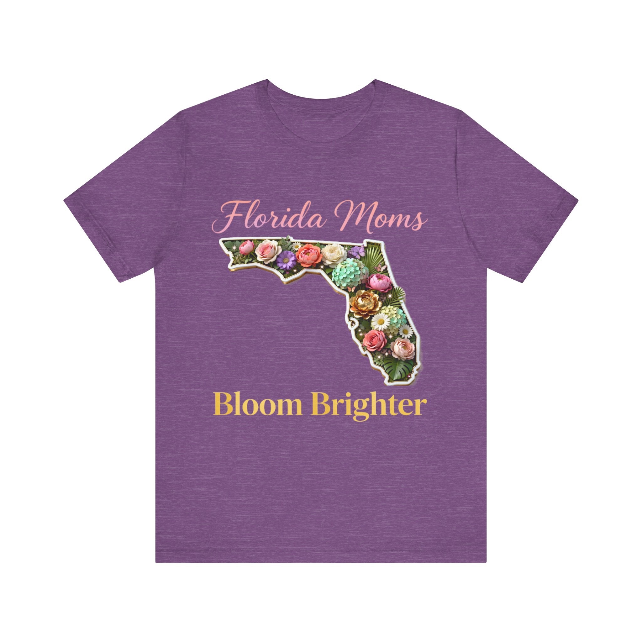Florida Moms Bloom Brighter Shirt – Floral Mother’s Day Tee | Sunshine State Mom Gift T-Shirt Please Note: (Sizes may run slightly small)