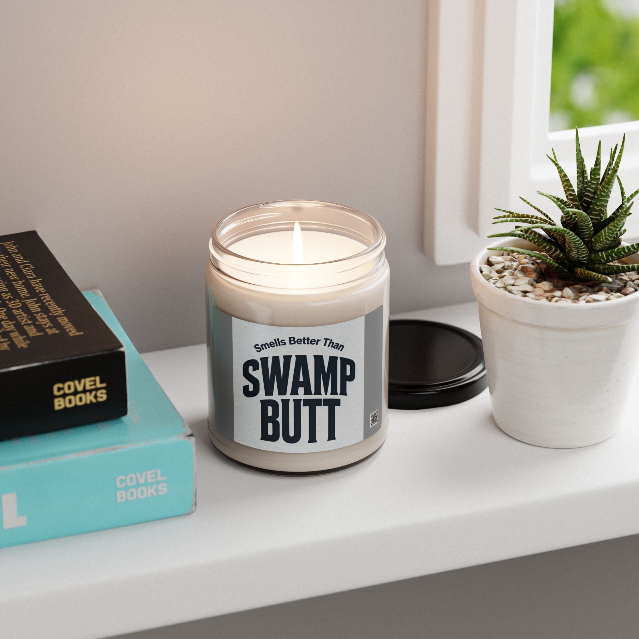 'Smells Better Than Swamp Butt' Funny Scented Jar Gift- 9oz Soy Candle