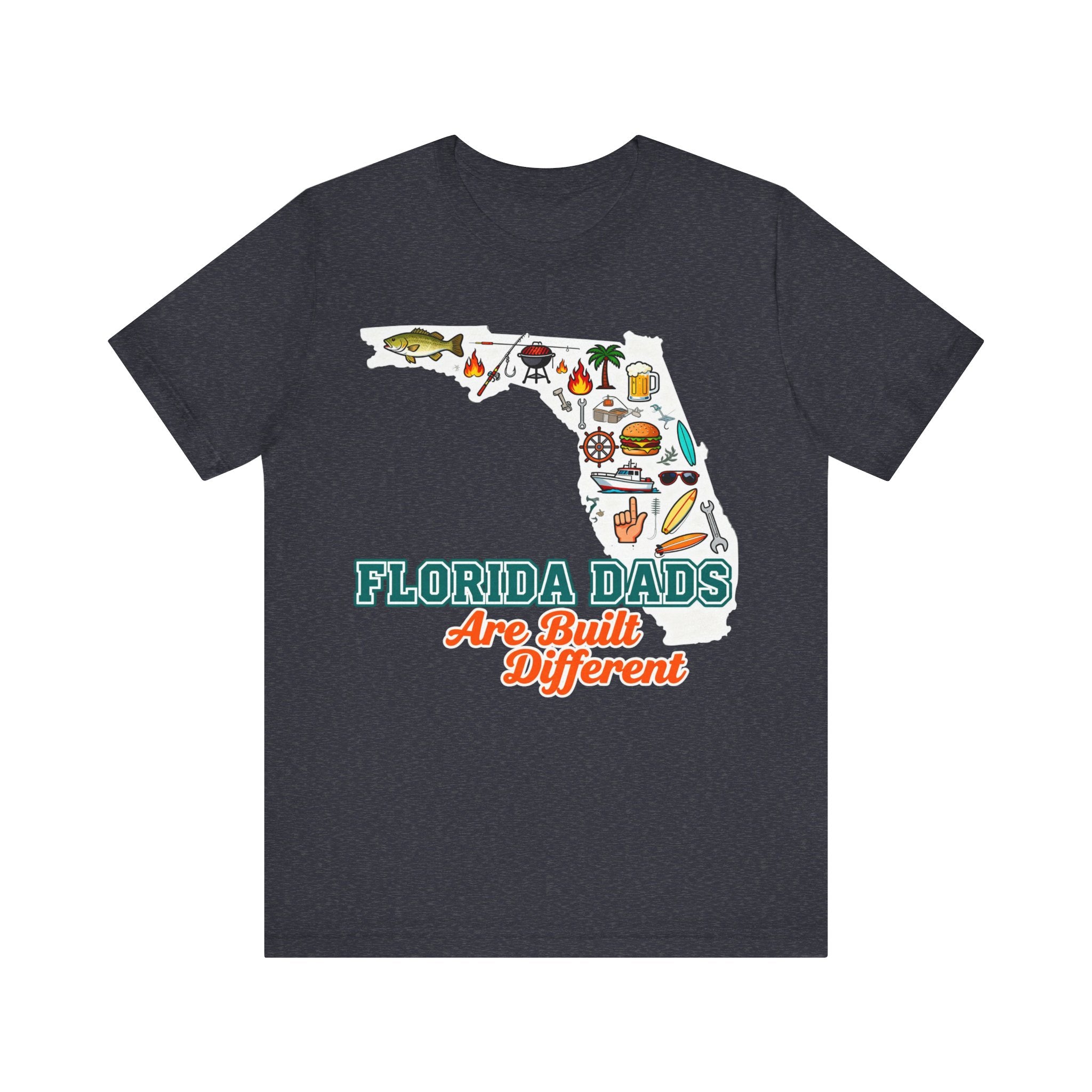 Florida Dads Built Different Shirt – Funny Father’s Day Tee | Fishing, Grilling & Boating Dad T-Shirt Please Note: (Sizes may run slightly small)