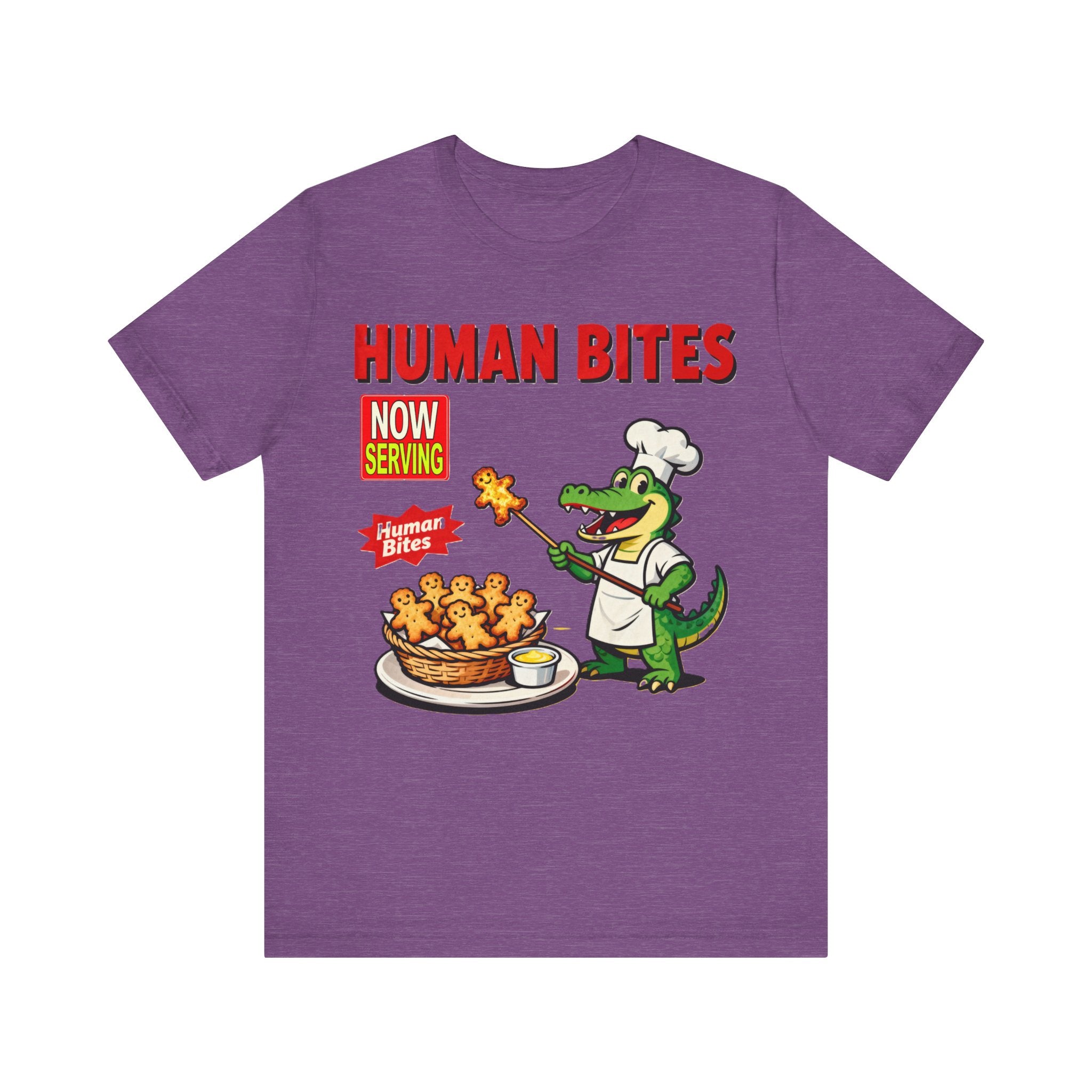 Florida Gator “Human Bites” Chef Tee – Funny Alligator Cooking