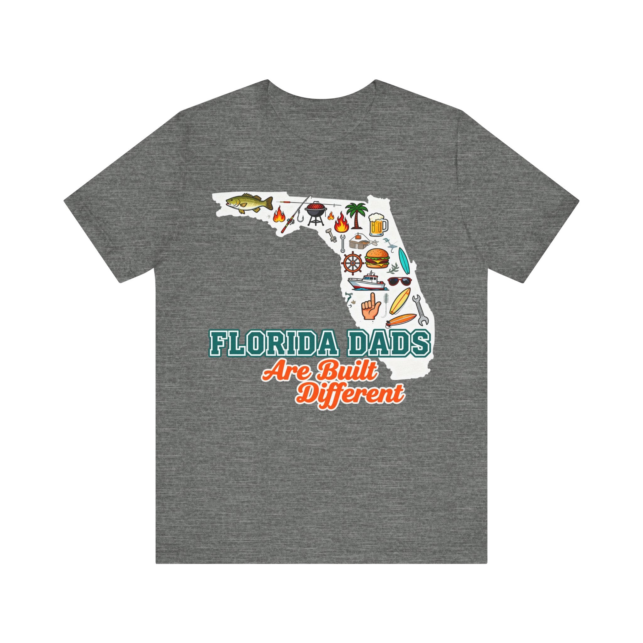 Florida Dads Built Different Shirt – Funny Father’s Day Tee | Fishing, Grilling & Boating Dad T-Shirt Please Note: (Sizes may run slightly small)