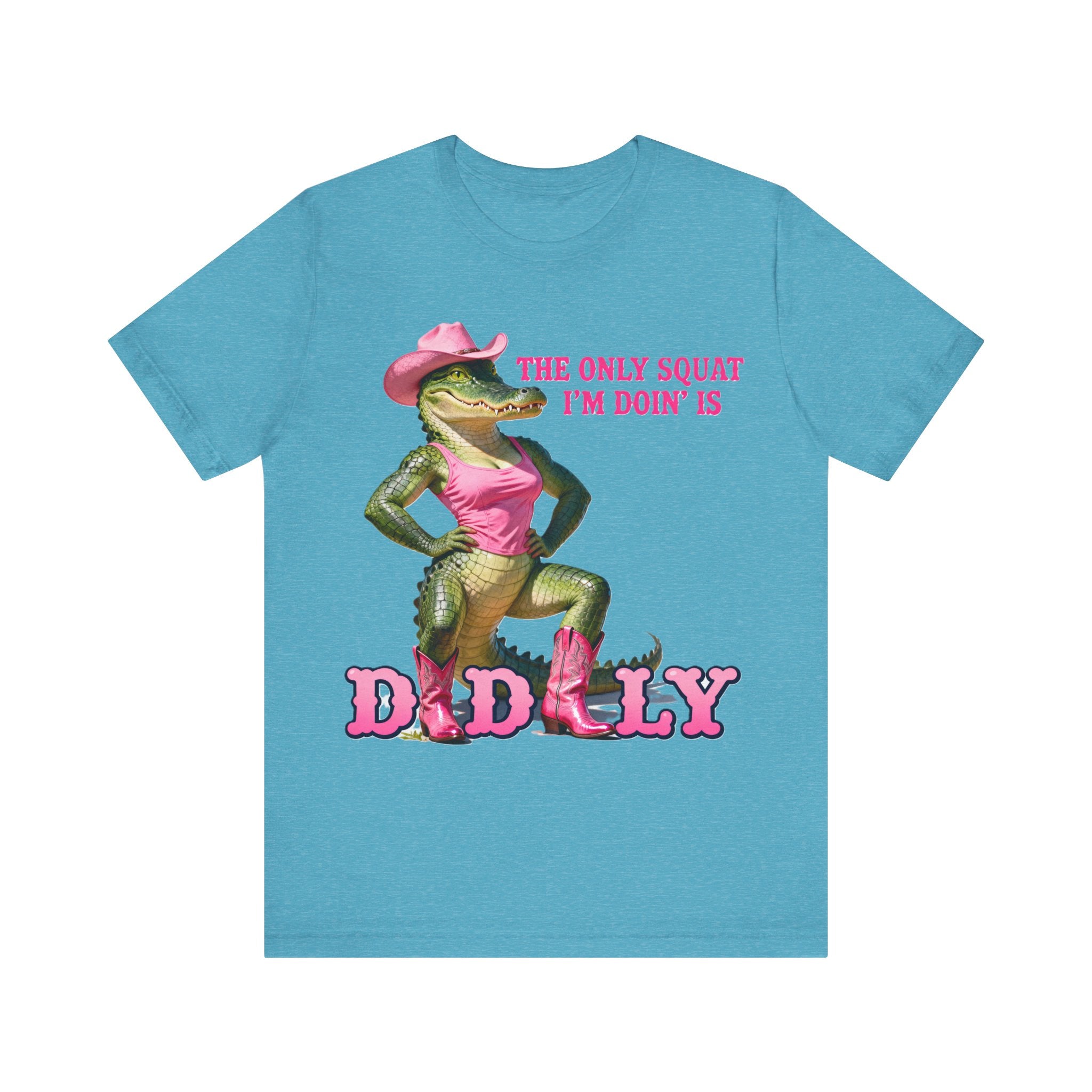 Funny Florida Gator Cowgirl Shirt – “The Only Squat I’m Doin’ Is Diddly” Tee | Southern Sass & Humor T-Shirt Please Note: (Sizes may run slightly small)