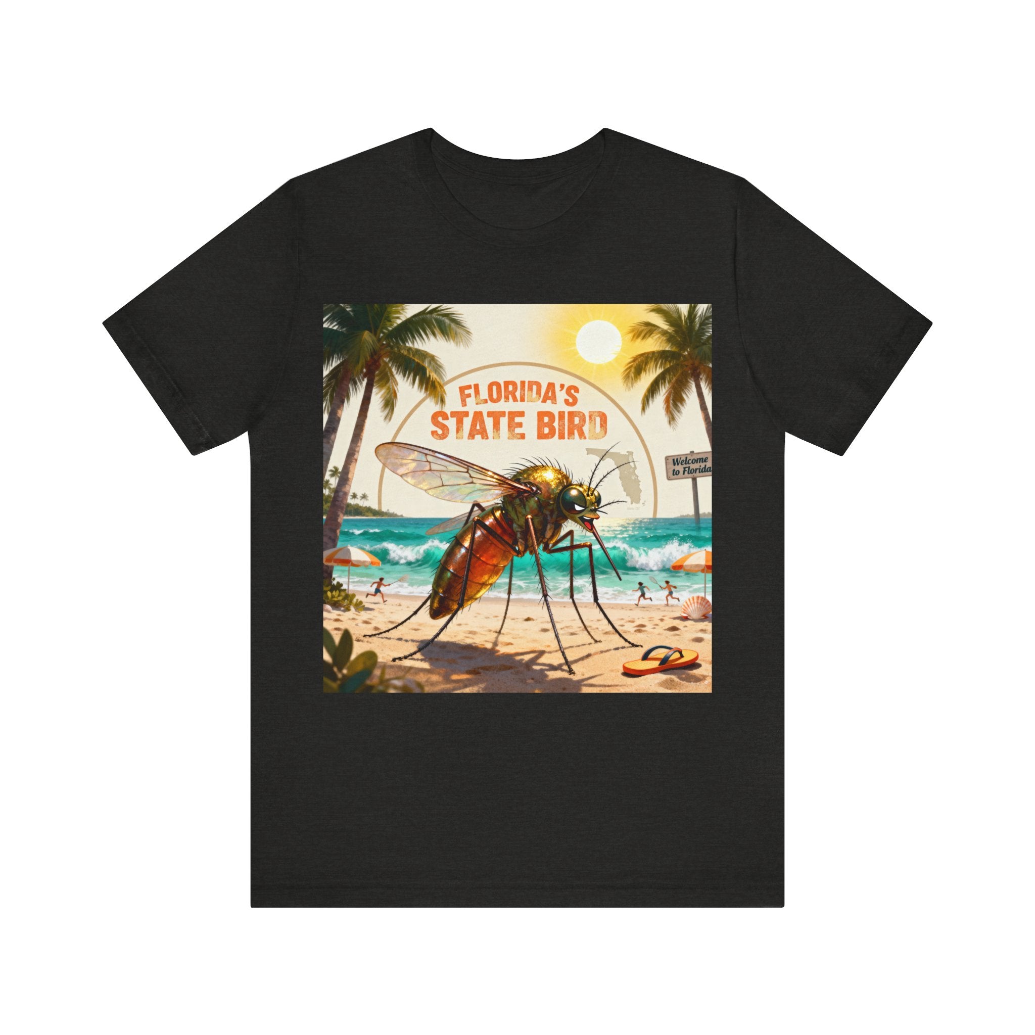 Florida’s State Bird T-Shirt – Funny Mosquito Beach Graphic Tee for Floridians & Tourists Please Note: (Sizes may run slightly small)