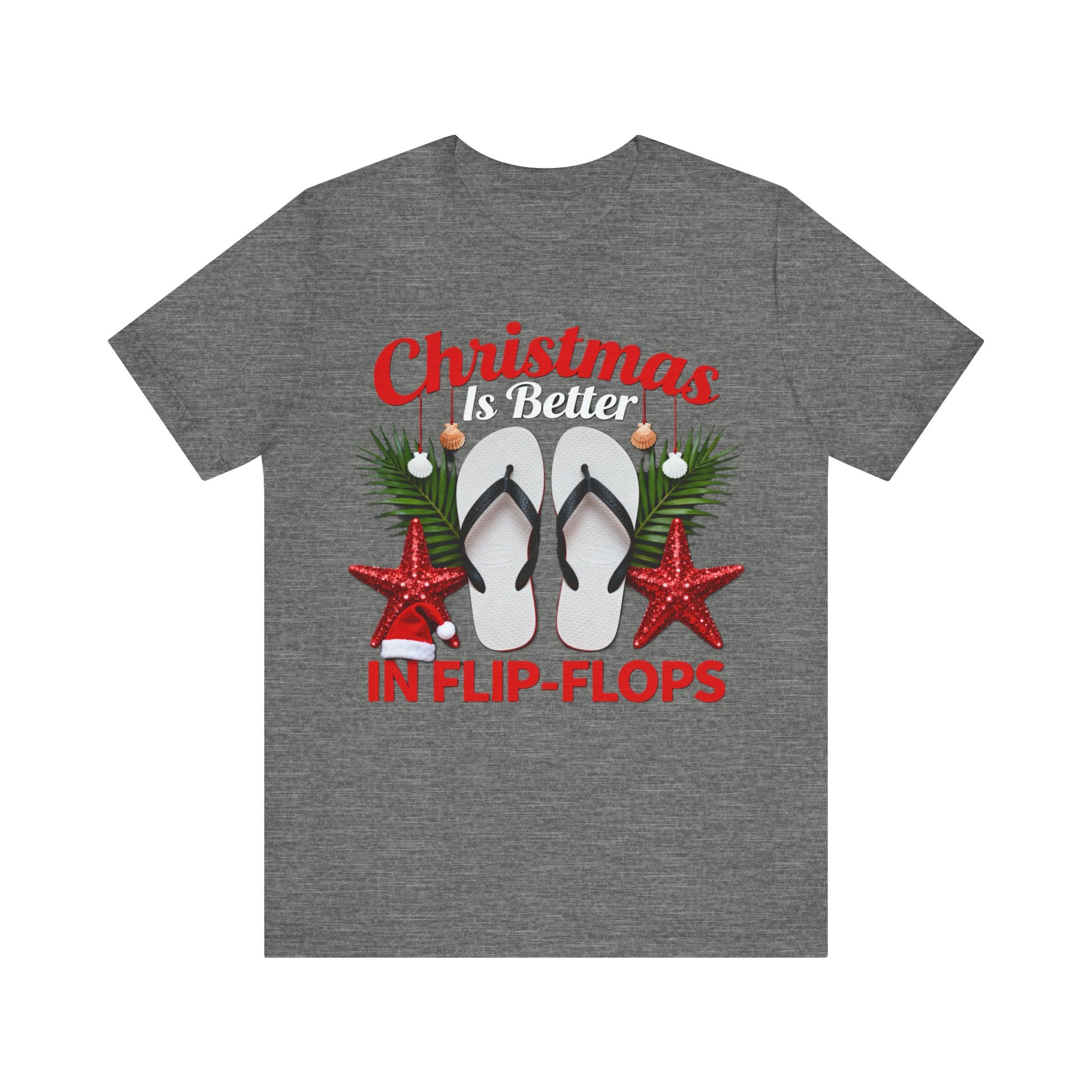 Christmas Is Better in Flip-Flops Shirt – Funny Tropical Holiday Tee | Florida Beach Christmas T-Shirt Please Note: (Sizes may run slightly small)