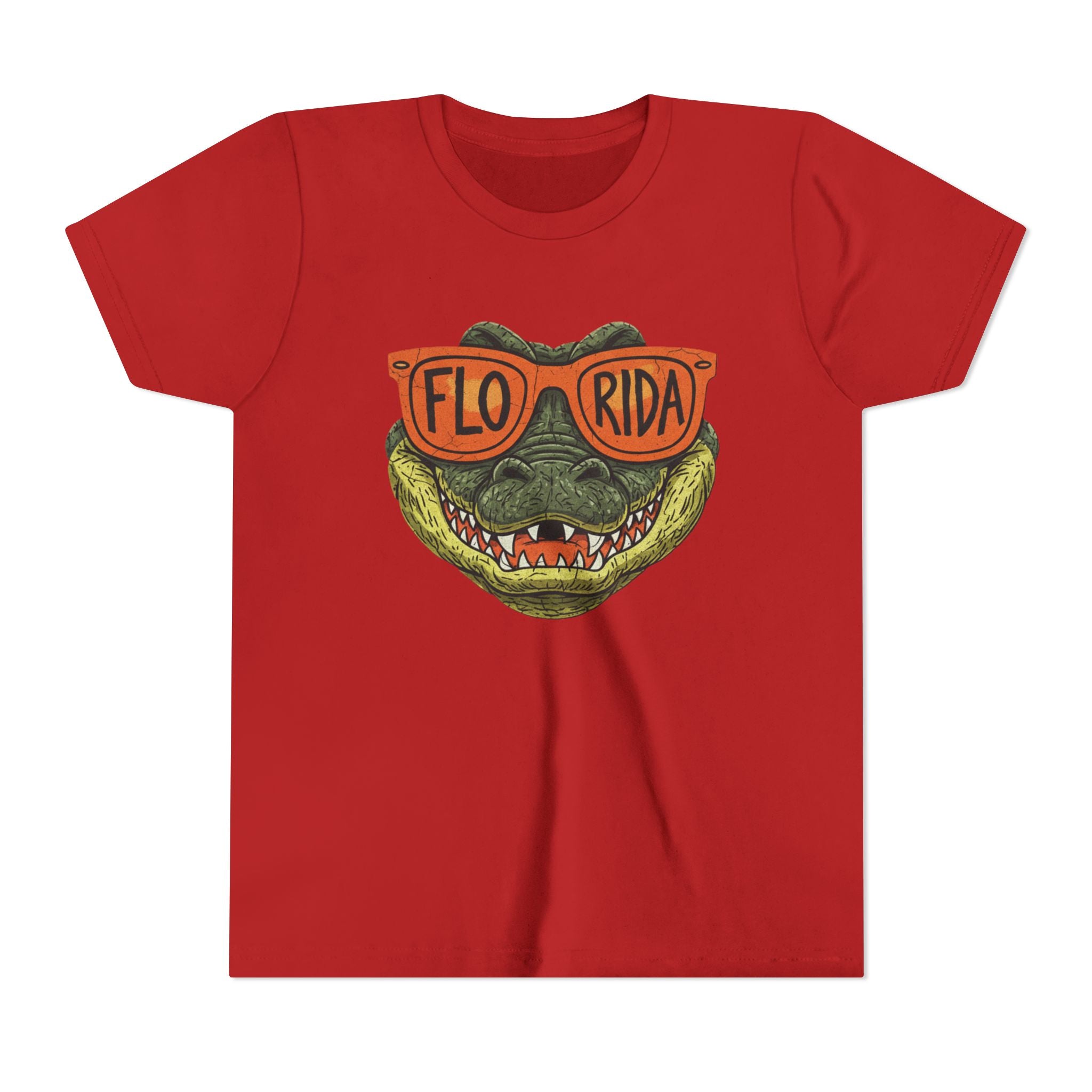 Florida Alligator Sunglasses Youth Tee – Cool Alligator Graphic Kids T-Shirt