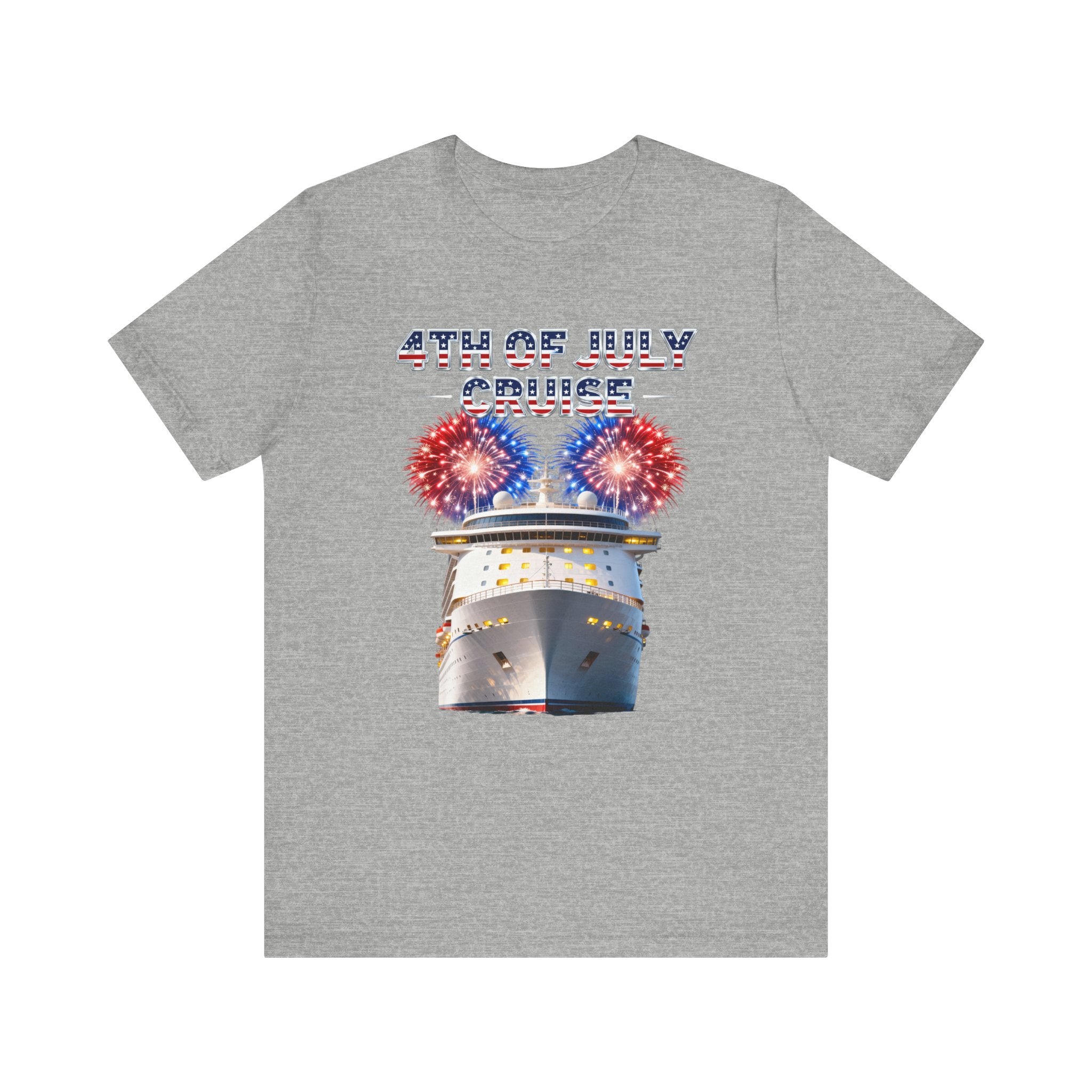 4th of July Cruise Shirt – Patriotic Fireworks Cruise Tee | Funny USA Vacation T-Shirt for Cruise Lovers Please Note: (Sizes may run slightly small)