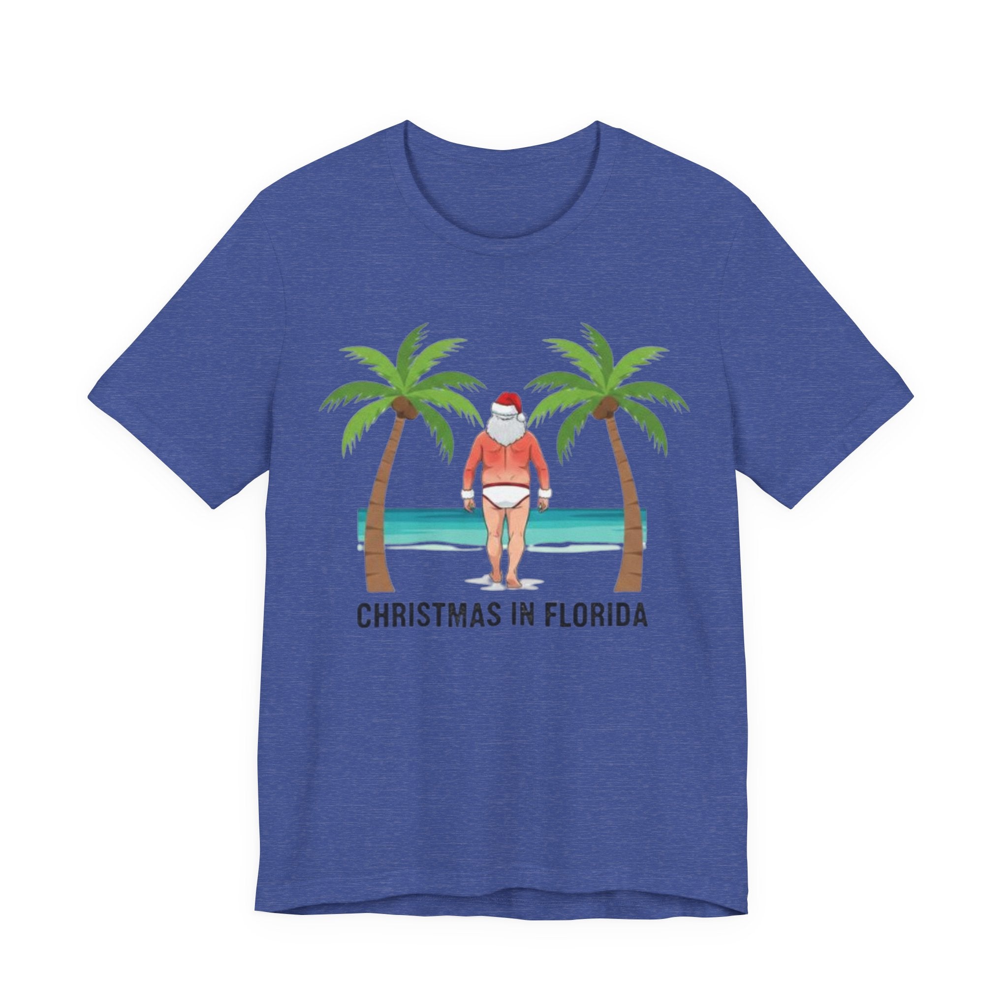 Santa on the beach sunburn Tee