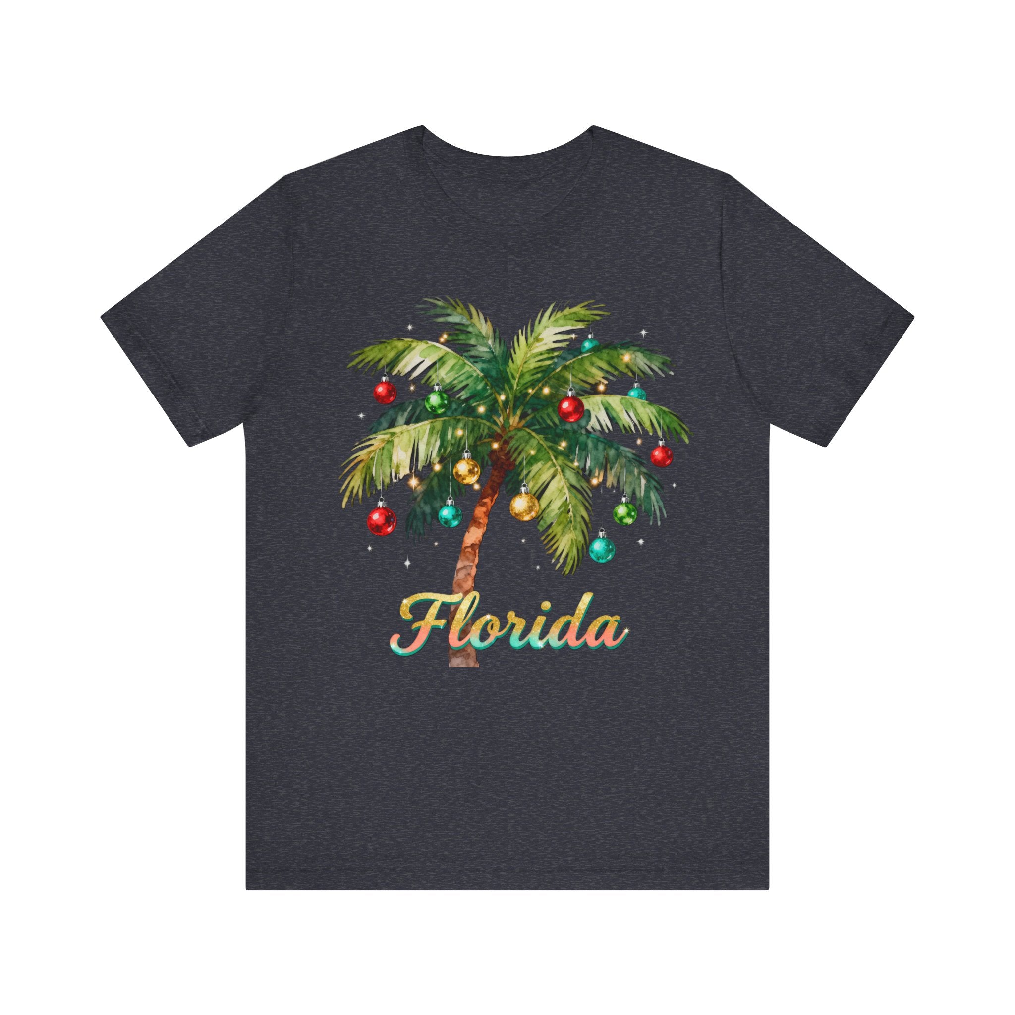 Florida Christmas Palm Tree Shirt – Tropical Holiday Lights Tee