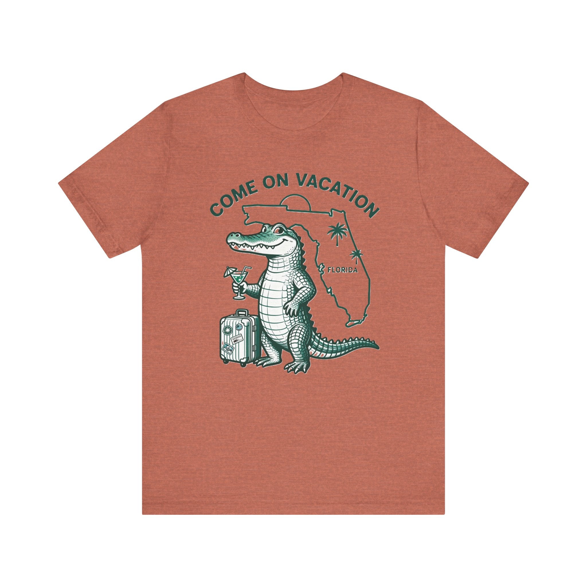 Come On Vacation Florida Gator Shirt – Funny Alligator Vacation Tee | Sunshine State Humor T-Shirt Please Note: (Sizes may run slightly small)