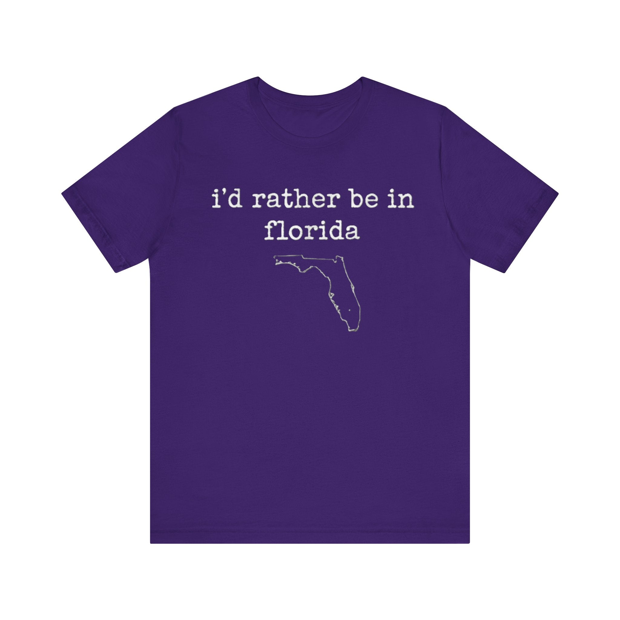 I’d Rather Be in Florida Shirt – Minimalist State Pride Tee | Sunshine State Vacation T-Shirt Please Note: (Sizes may run slightly small)