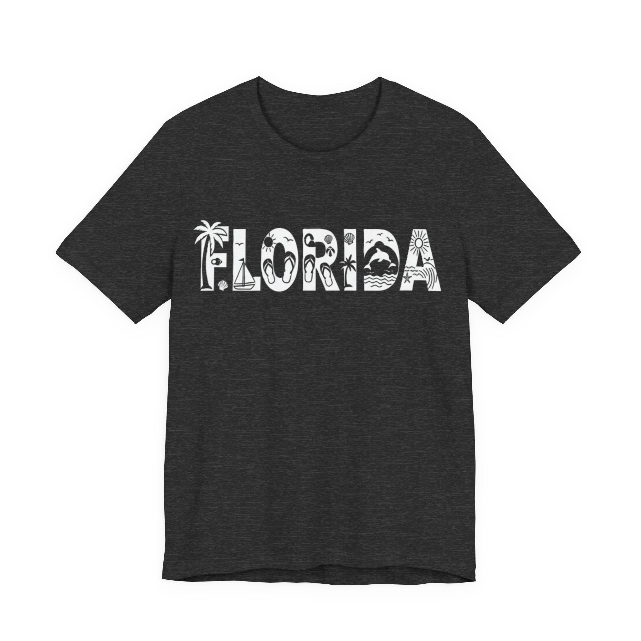Palm Tree, Flip-Flop & Dolphin Design Tee