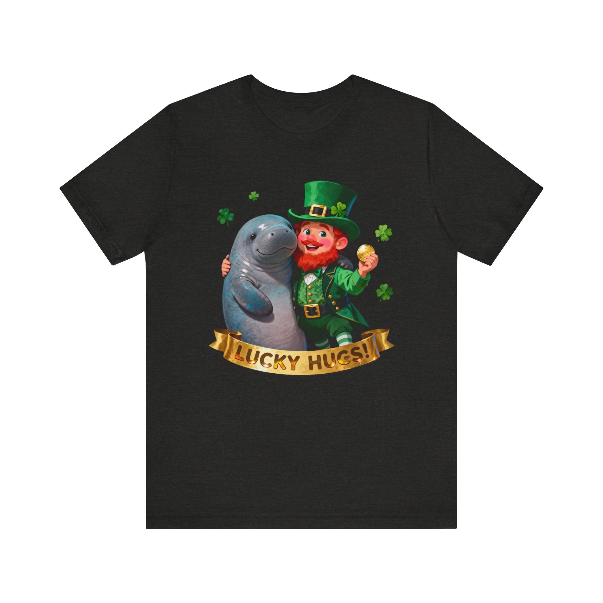 Lucky Hugs Shirt – Funny St. Patrick’s Day Manatee & Leprechaun Tee | Cute Irish Florida T-Shirt Please Note: (Sizes may run slightly small)