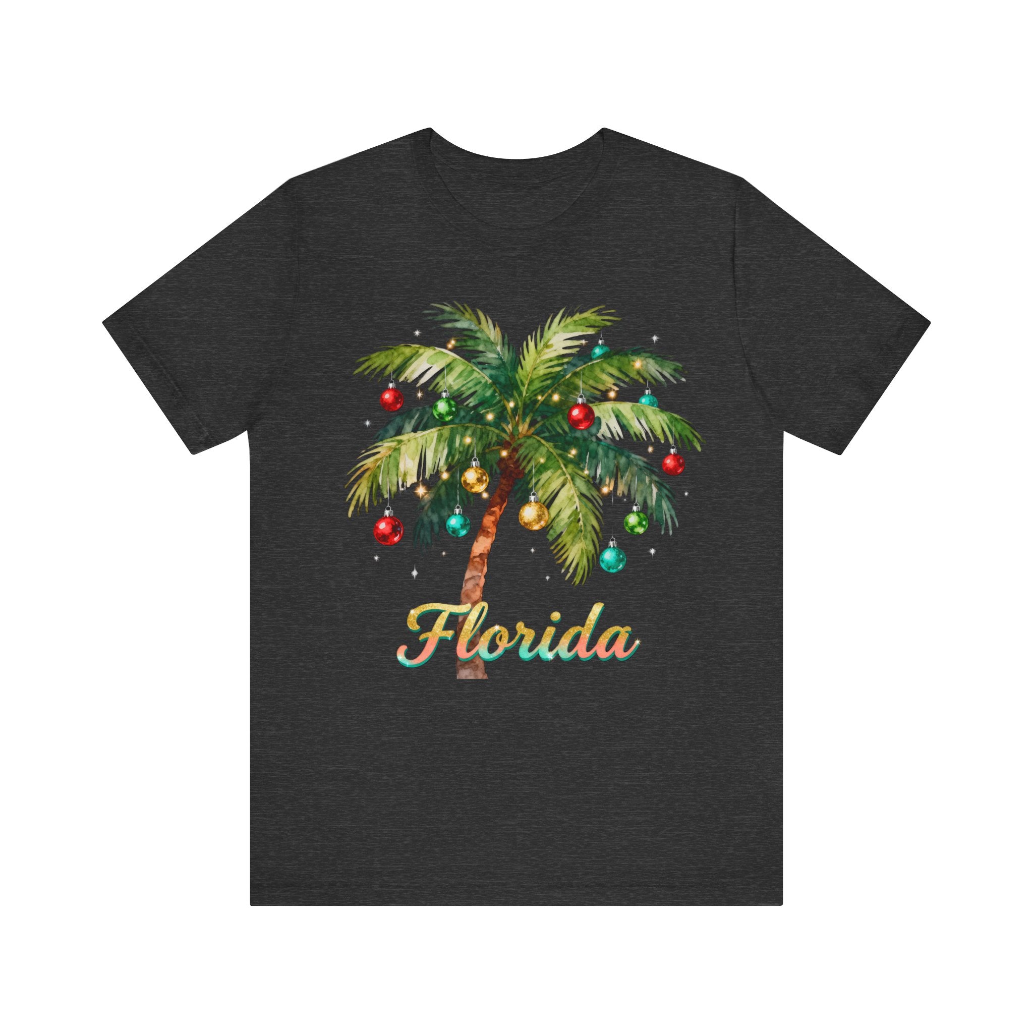 Florida Christmas Palm Tree Shirt – Tropical Holiday Lights Tee