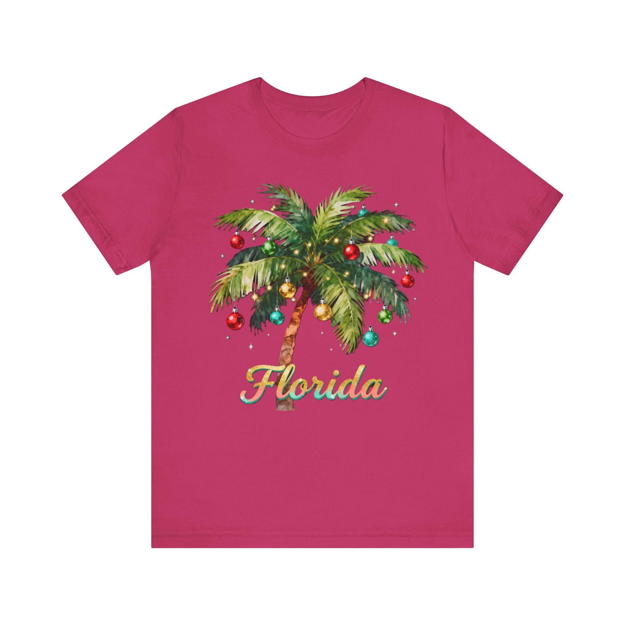 Florida Christmas Palm Tree Shirt – Tropical Holiday Lights Tee