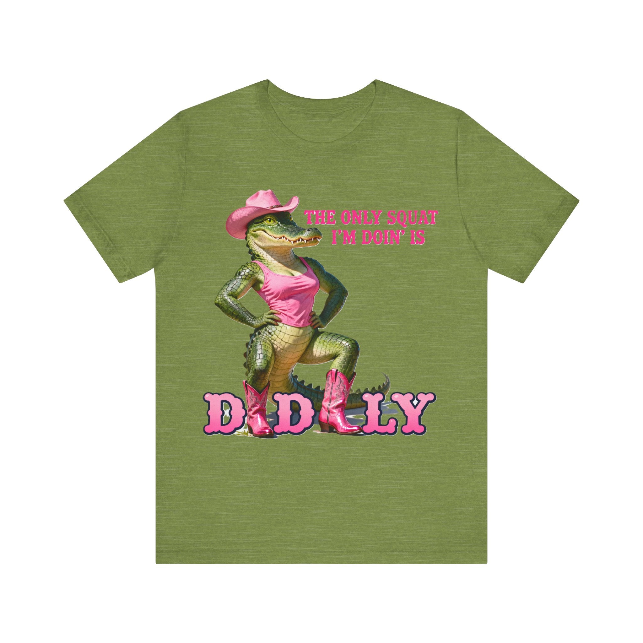 Funny Florida Gator Cowgirl Shirt – “The Only Squat I’m Doin’ Is Diddly” Tee | Southern Sass & Humor T-Shirt Please Note: (Sizes may run slightly small)