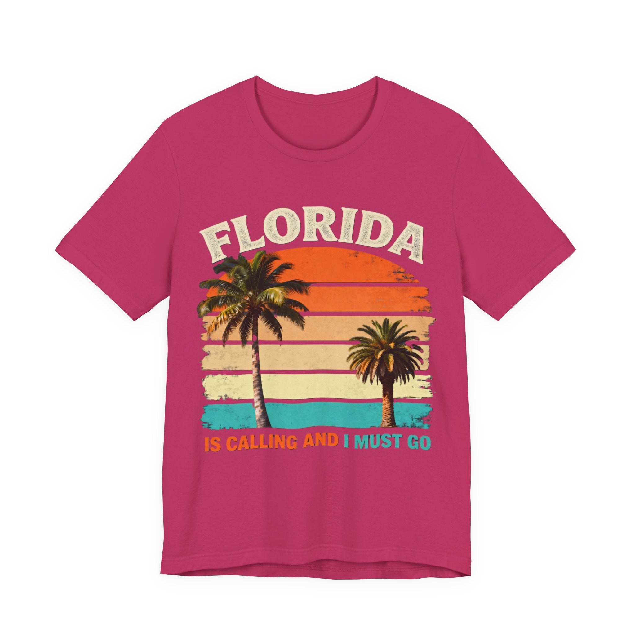 Florida Is Calling and I Must Go Shirt – Vintage Sunset Palm Tree Tee