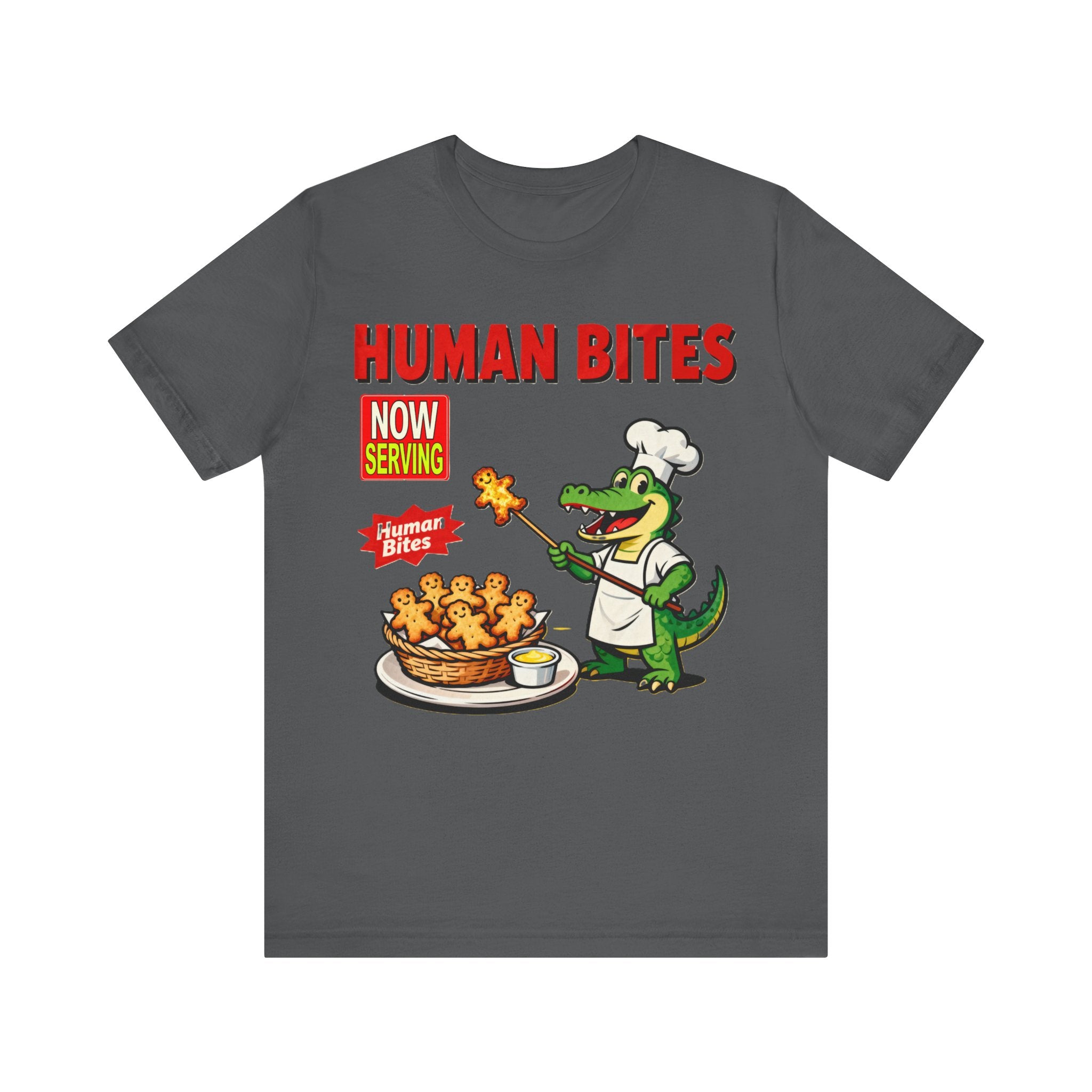 Florida Gator “Human Bites” Chef Tee – Funny Alligator Cooking