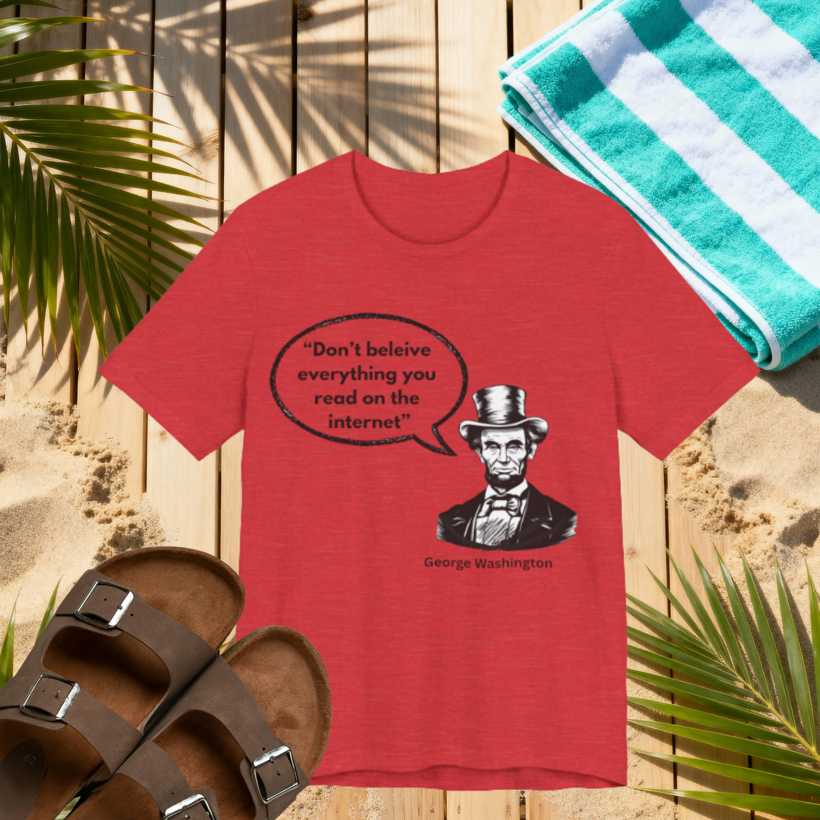 Funny History Meme T-Shirt – “Don’t Believe Everything You Read on the Internet” Lincoln Humor