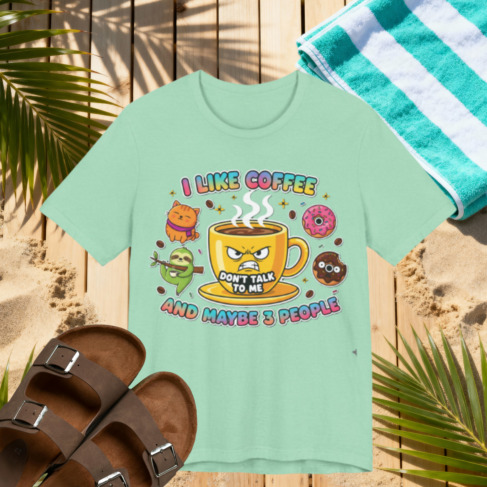 Funny Coffee T-Shirt – “I Like Coffee and Maybe 3 People”