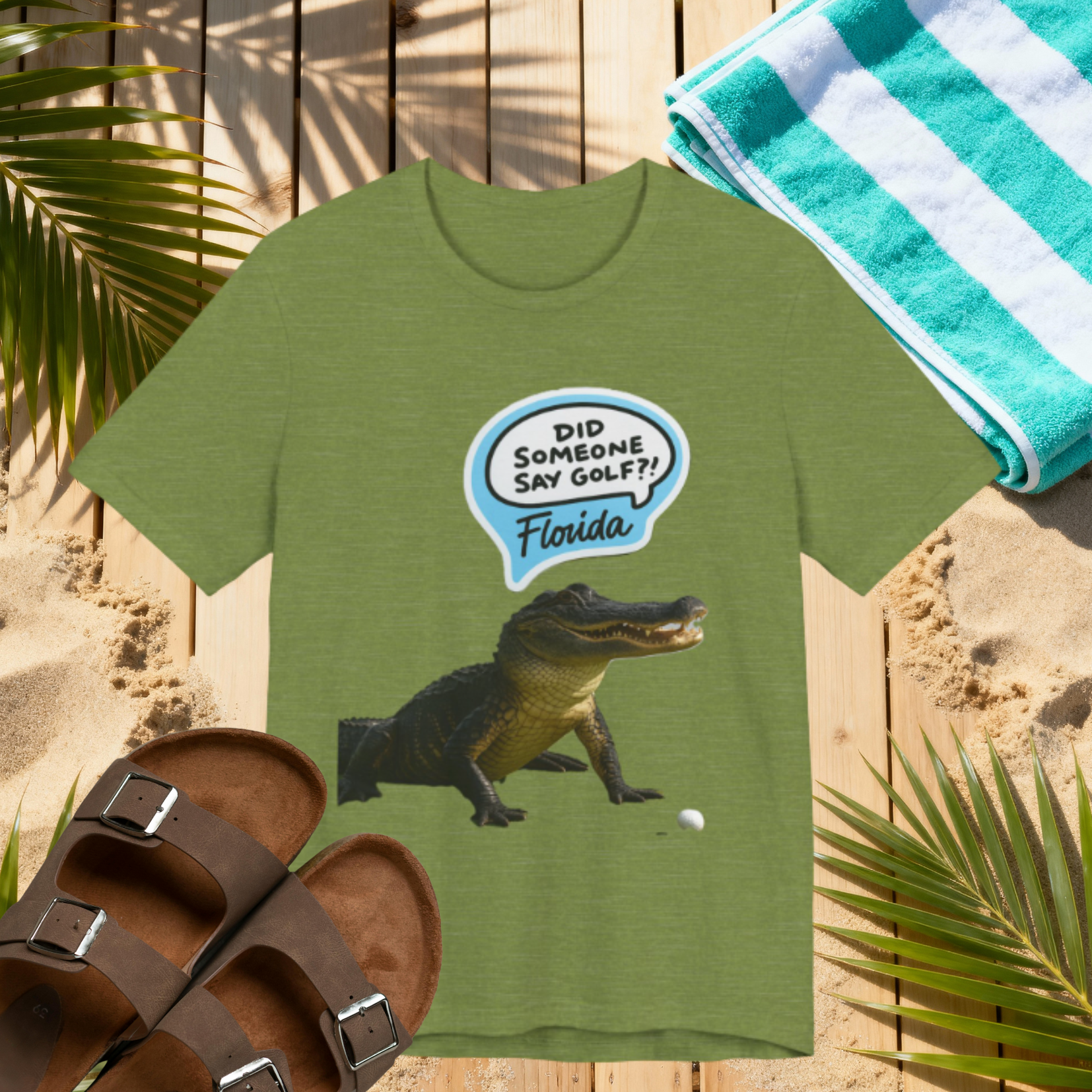 Did Someone Say Golf? Florida Alligator T-Shirt – Funny Sunshine State Golf Tee