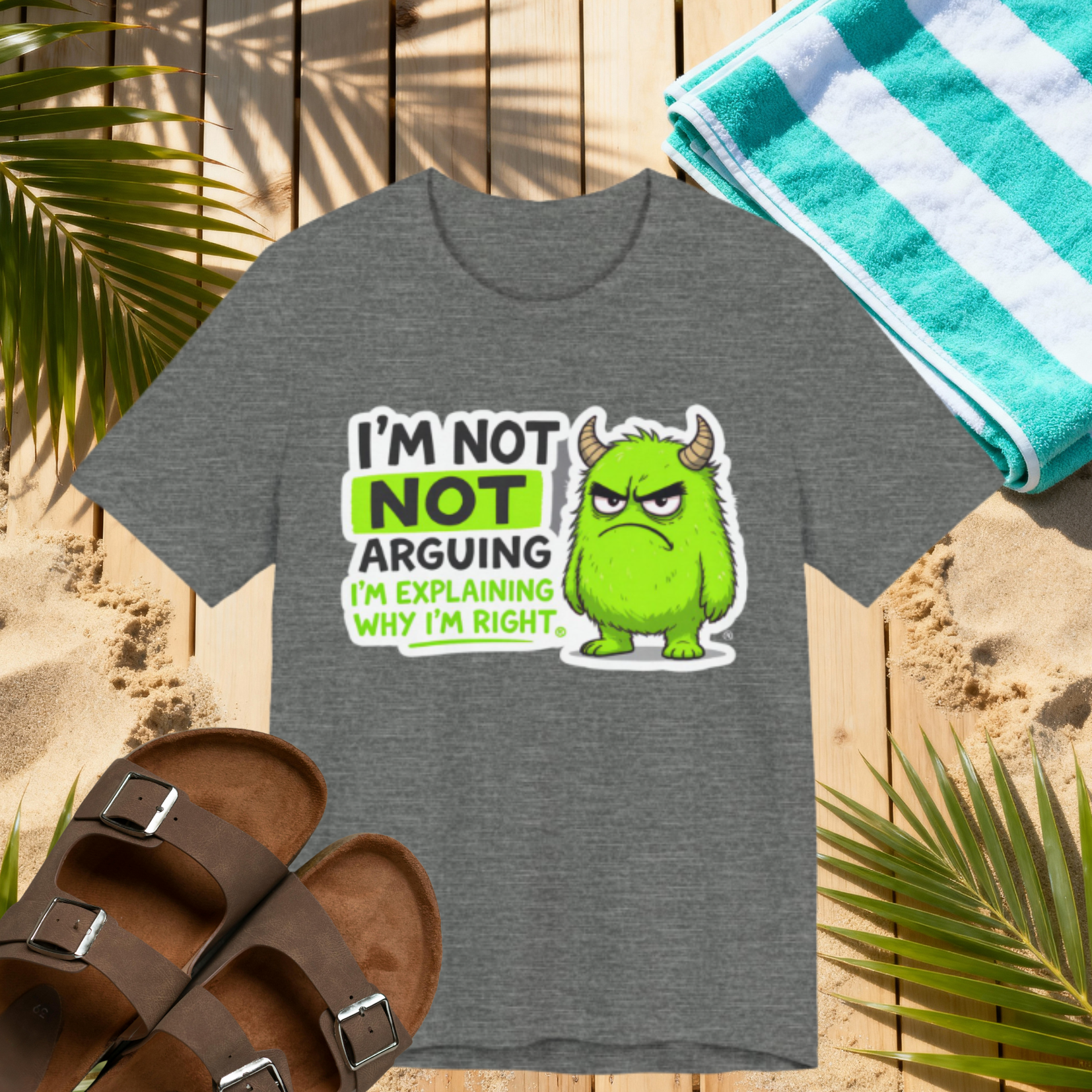 Funny “I’m Not Arguing” Monster T-Shirt – Cute Sarcastic Humor Tee for Adults & Teens Please Note: (Sizes may run slightly small)