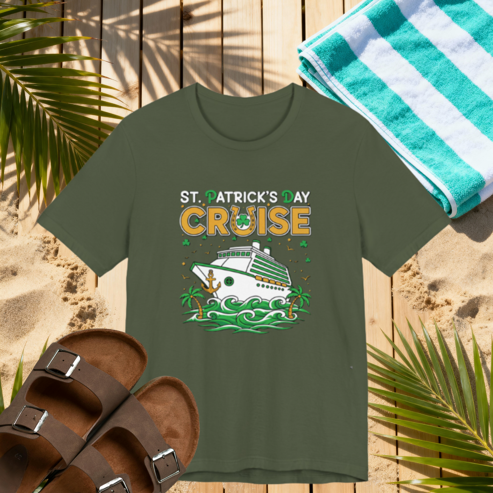 St. Patrick’s Day Cruise Shirt – Lucky Irish Cruise Vacation Tee | Funny Shamrock Boat T-Shirt Please Note: (Sizes may run slightly small)