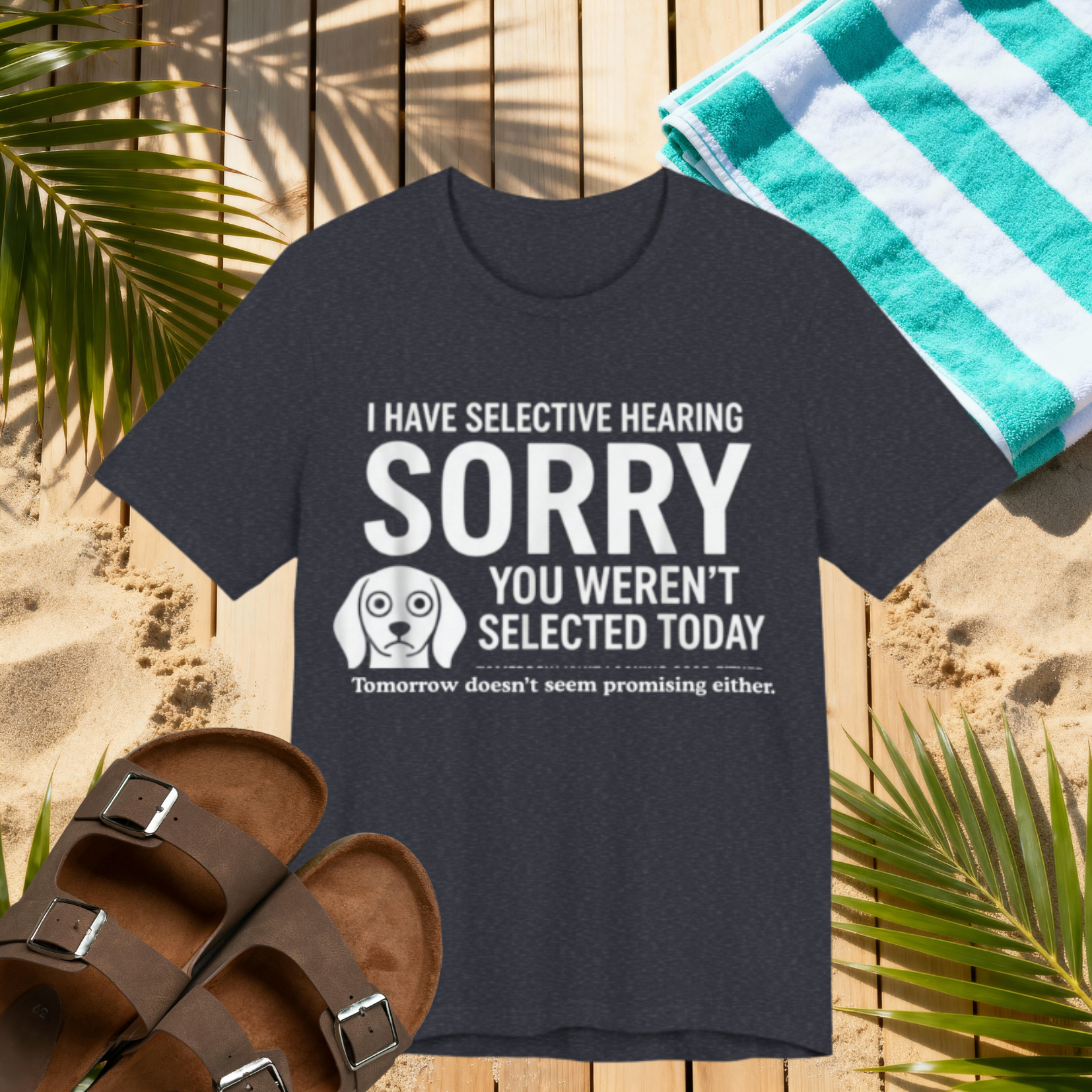 Funny “Selective Hearing” T-Shirt – Sarcastic Humor Tee for Dog Lovers & Smartmouths Please Note: (Sizes may run slightly small)