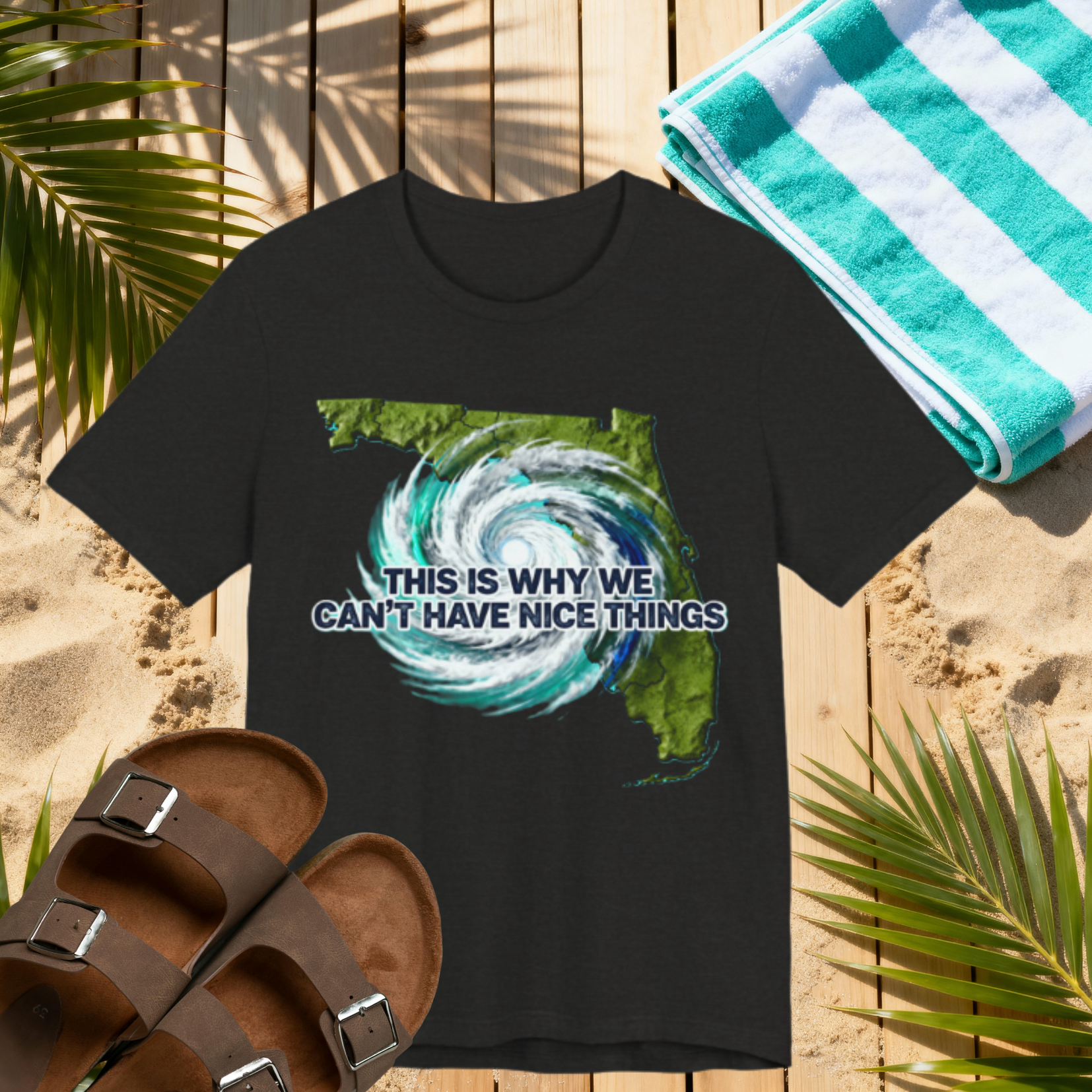 This Is Why We Can’t Have Nice Things Florida Hurricane T-Shirt – Funny Sunshine State Storm Tee Please Note: (Sizes may run slightly small)
