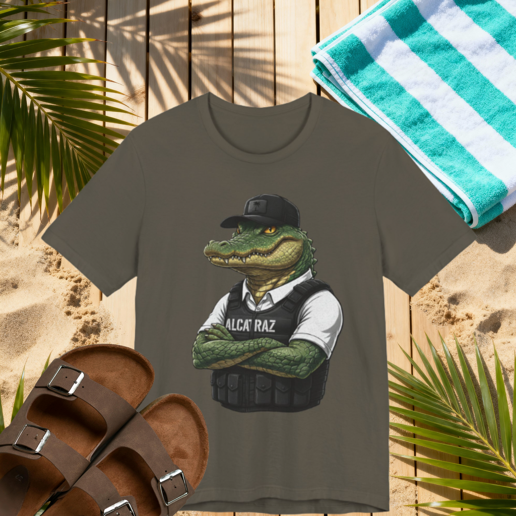 Alcatraz Gator Shirt – Cool Alligator Graphic Tee | Funny Florida Streetwear T-Shirt Please Note: (Sizes may run slightly small)