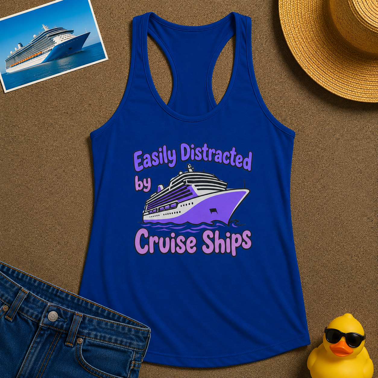 Easily Distracted by Cruise Ships Tank