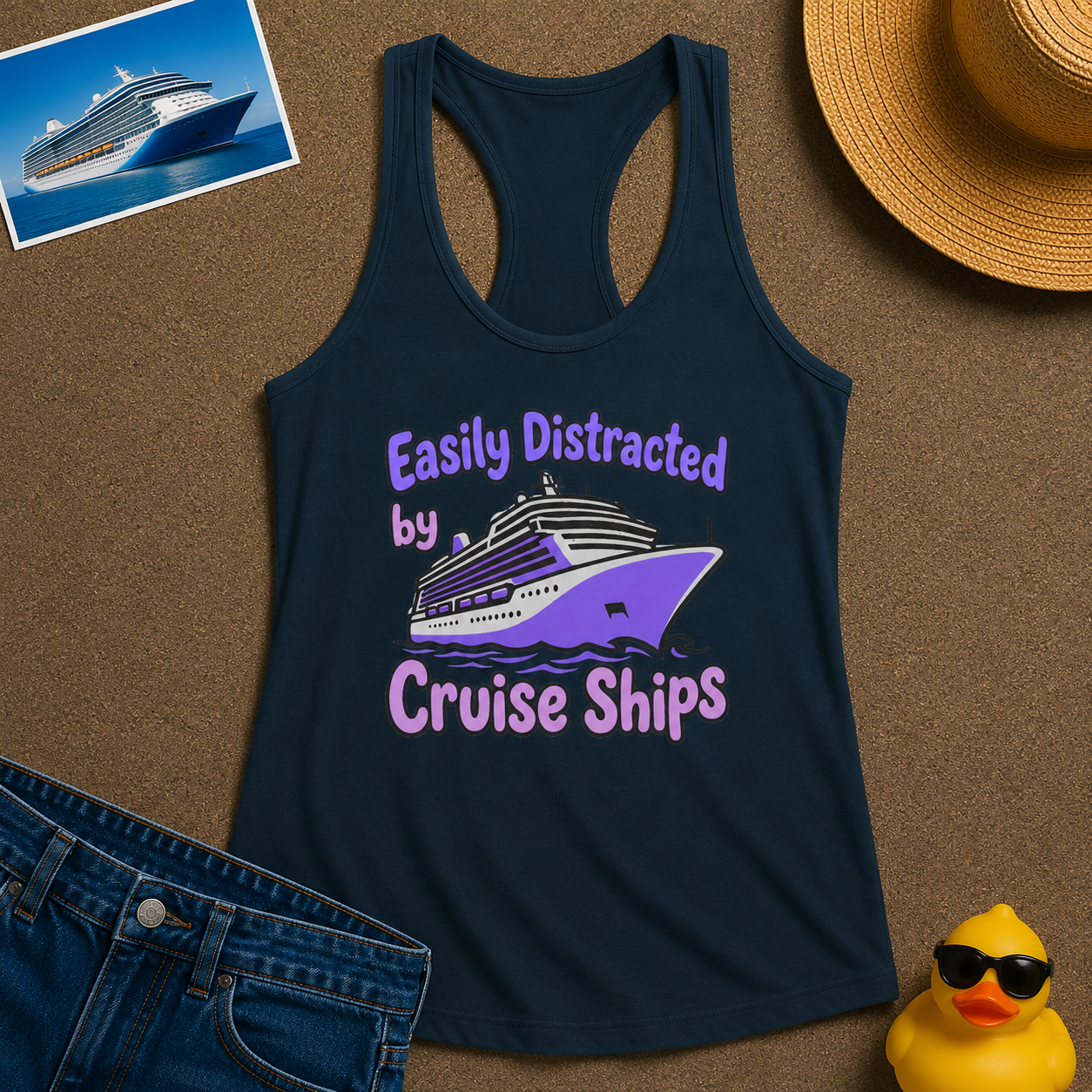 Easily Distracted by Cruise Ships Tank
