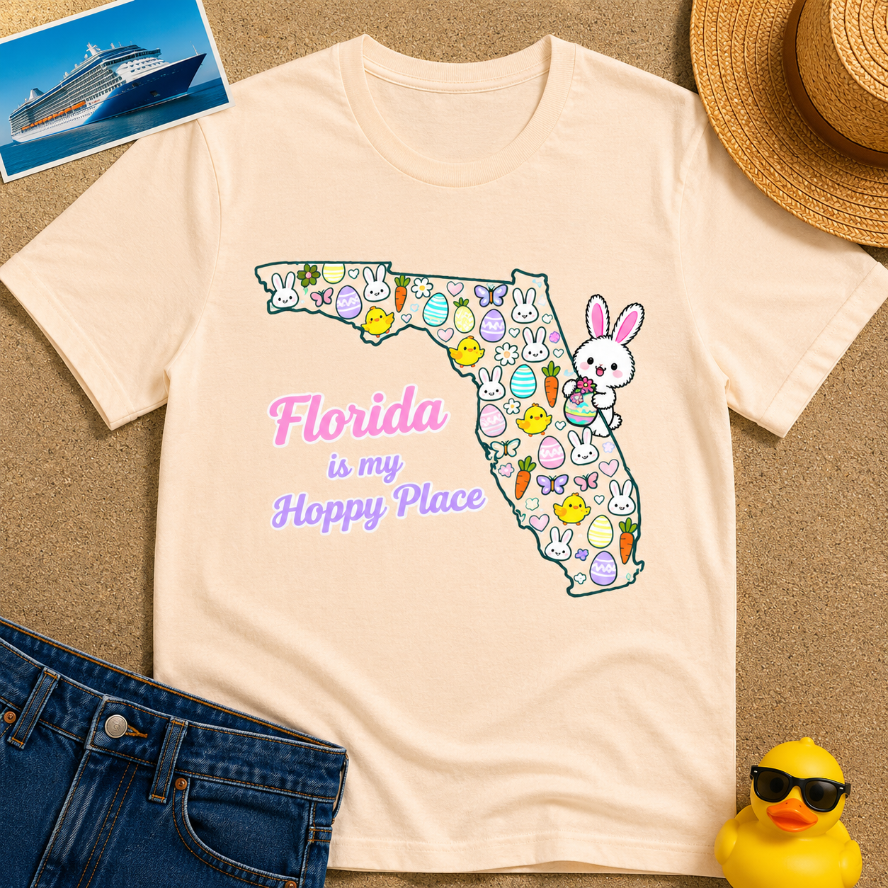 Cute Easter Bunny & Egg Tee