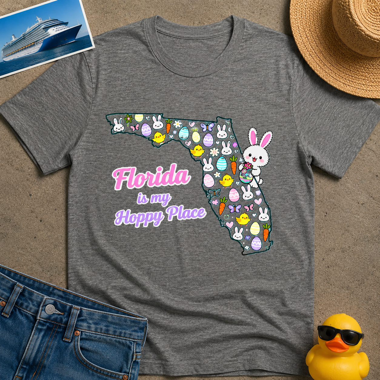 Cute Easter Bunny & Egg Tee