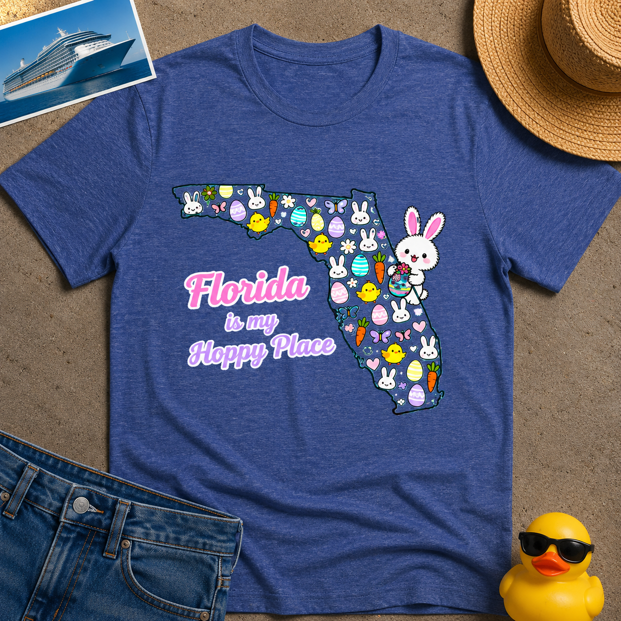 Cute Easter Bunny & Egg Tee