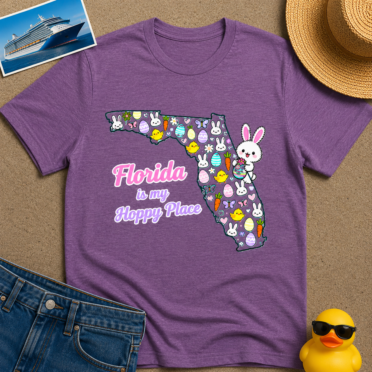 Cute Easter Bunny & Egg Tee