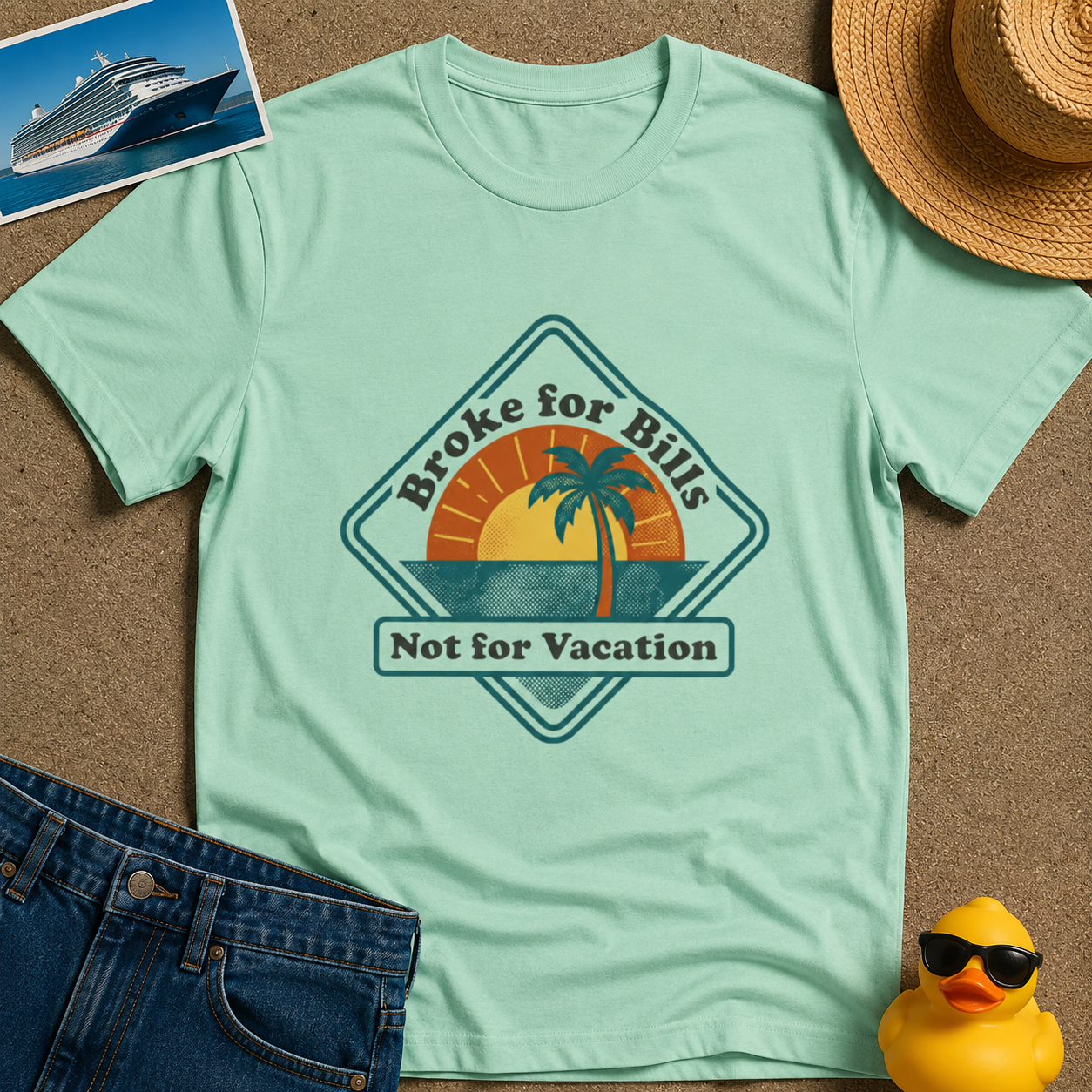 Broke for Bills Not for Vacation Tee