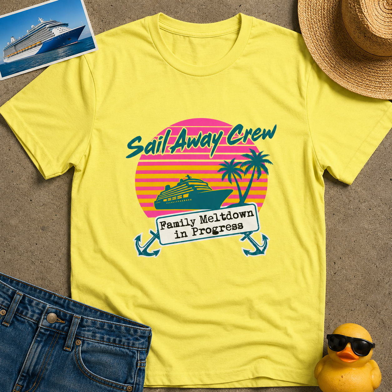 Sail Away Crew Family Meltdown in Progress Tee