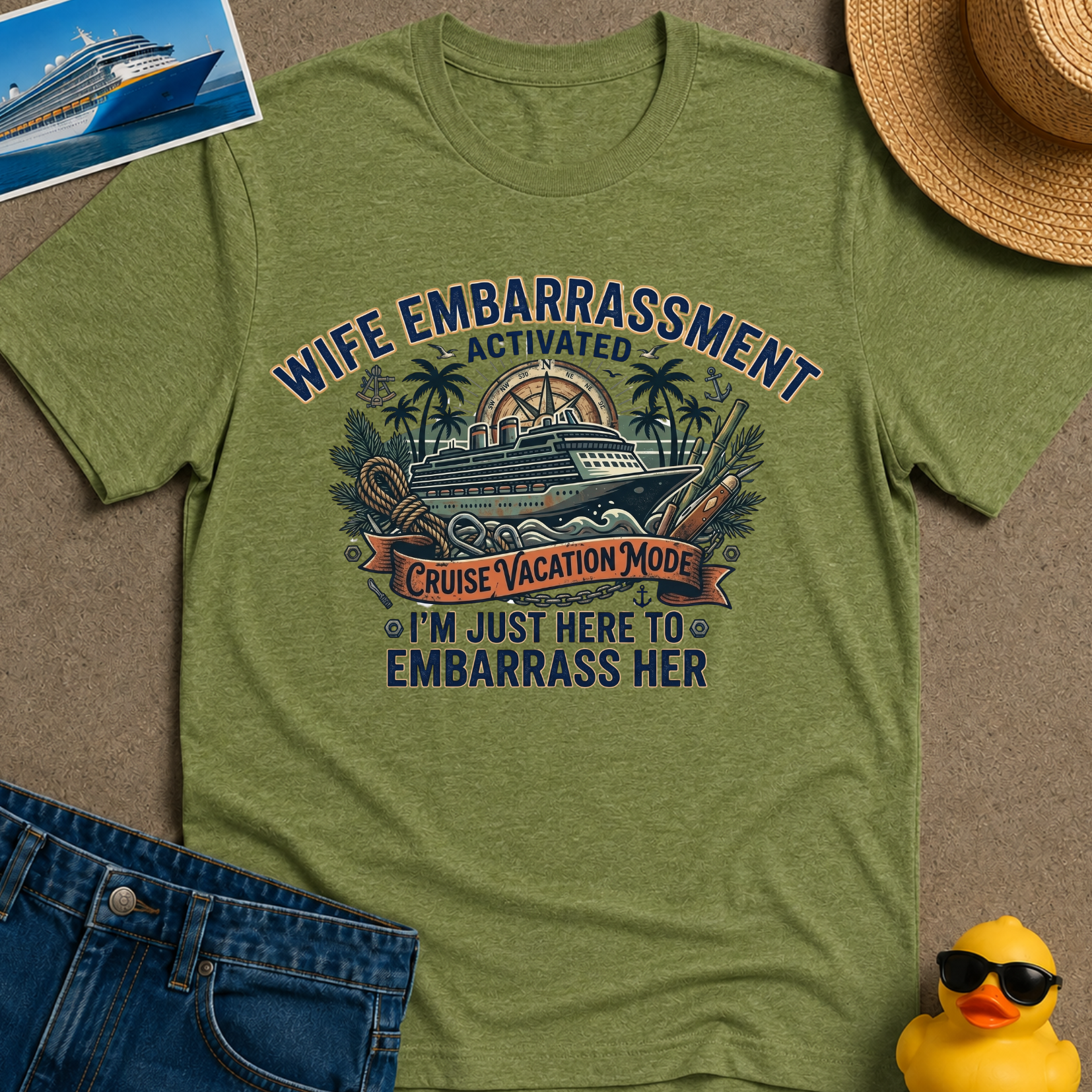 Wife Embarrassment Actived I'm Just here to Embarrass Her Tee