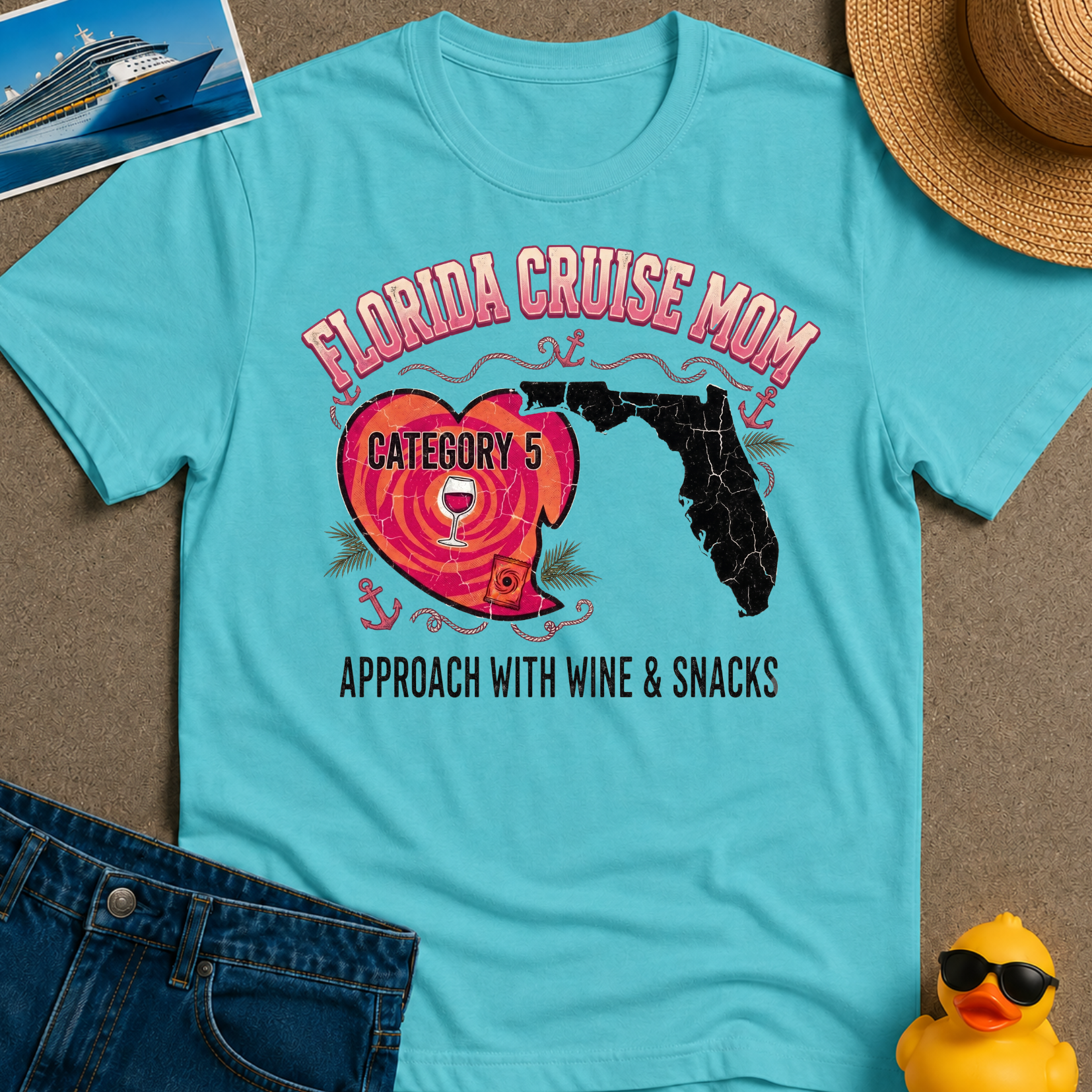 Florida Mom Approach with Wine Tee